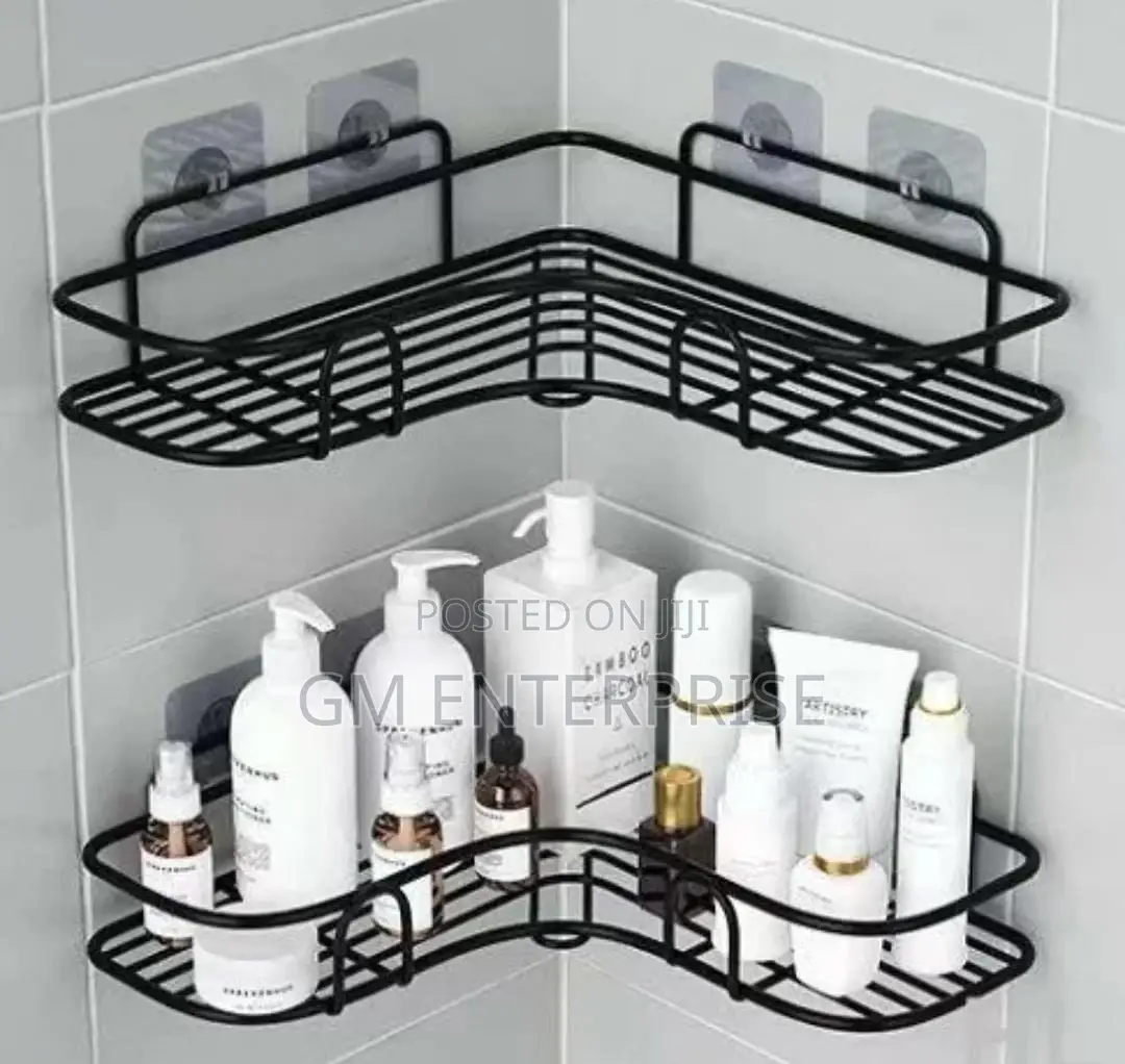 Metallic Corner Triangular Bathroom | Kitchen Organizer