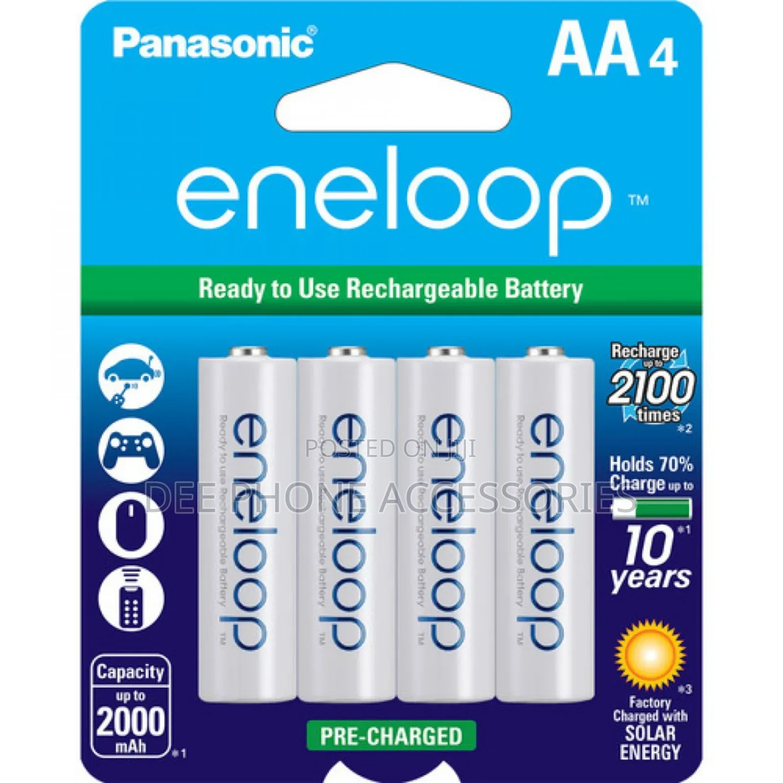 Eneloop 4aa White Rechargeable Batteries