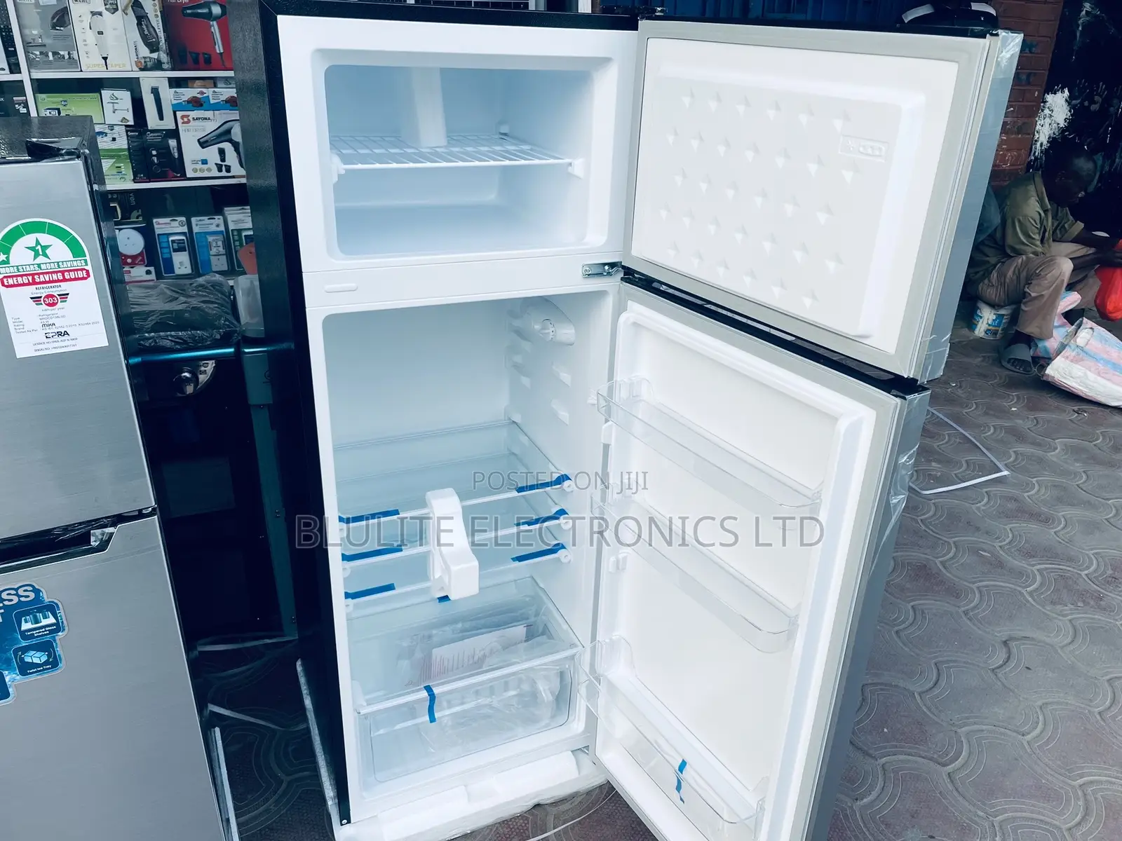 Mika Fridge, 2 Door Top Mount Freezer Defrost, 211litres
