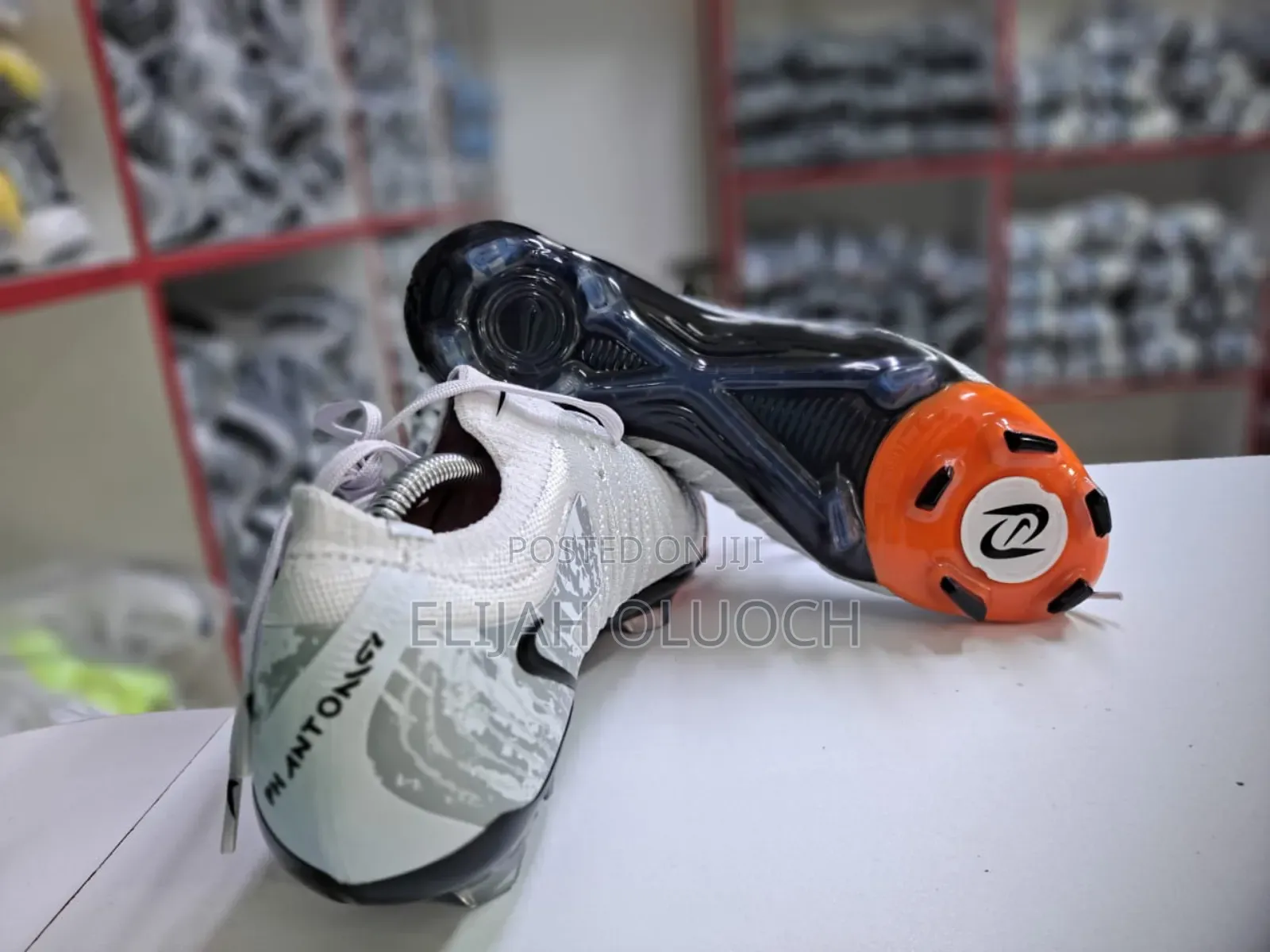 Nike Phantom Luna Ash Grey Orange Football Boots