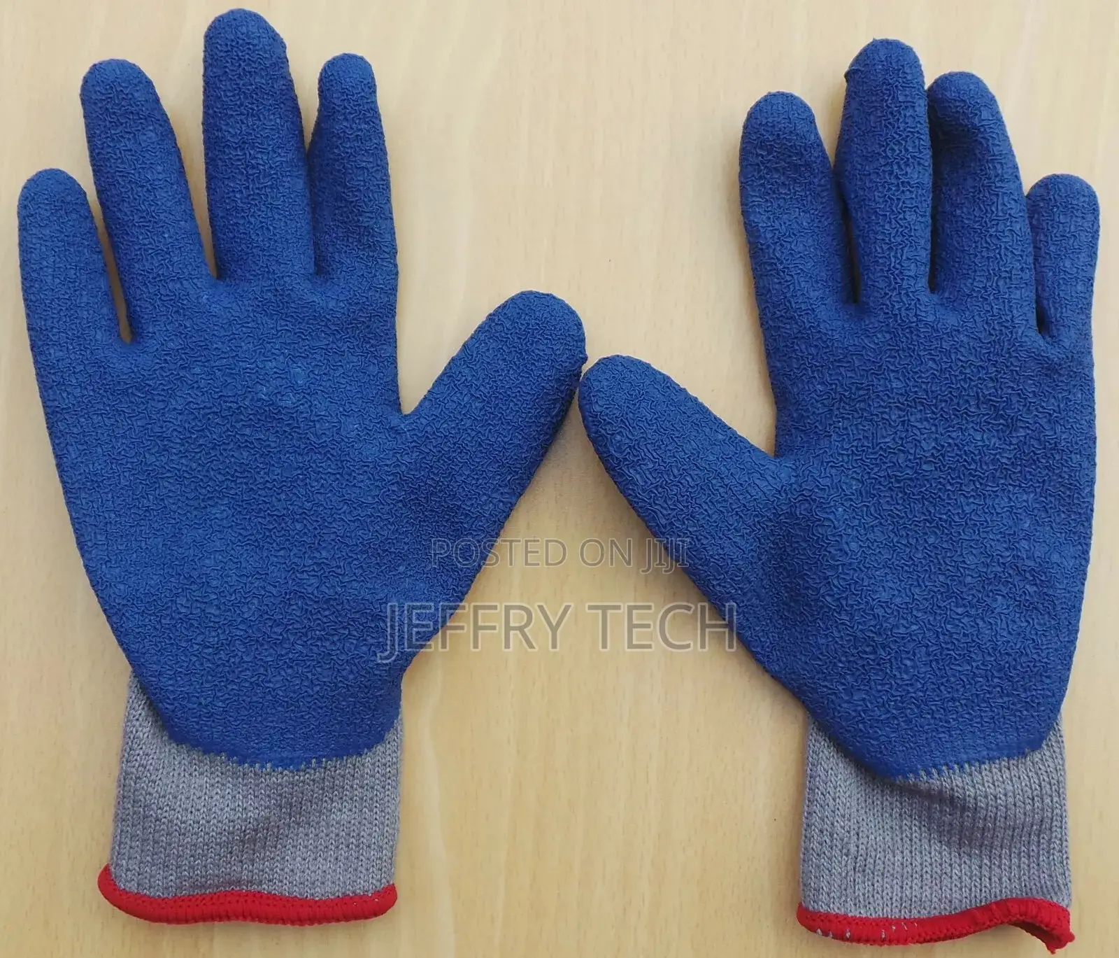 Ansell 80-100 Powerflex Palm-side Coated Grey/Blue Gloves