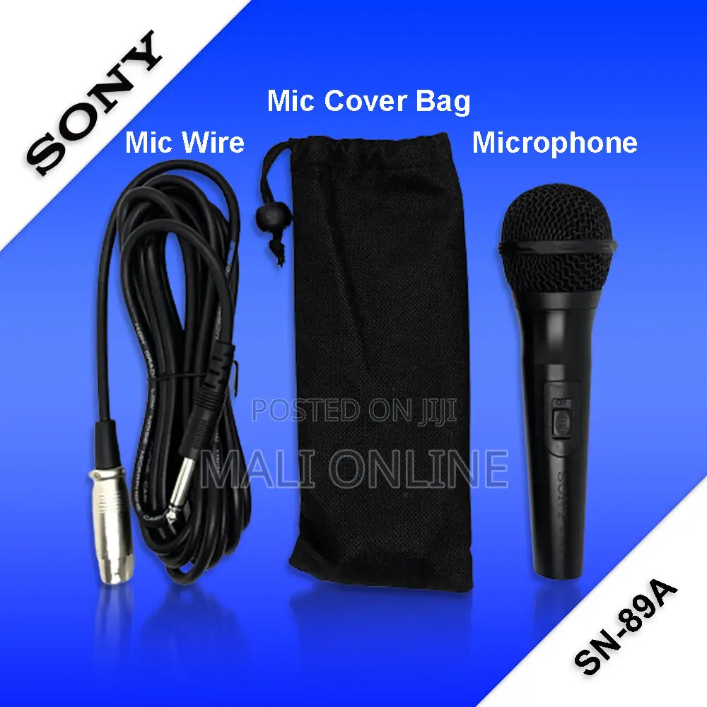 Sony Sn-89a Uni-directional Dynamic Vocal Microphone Wired