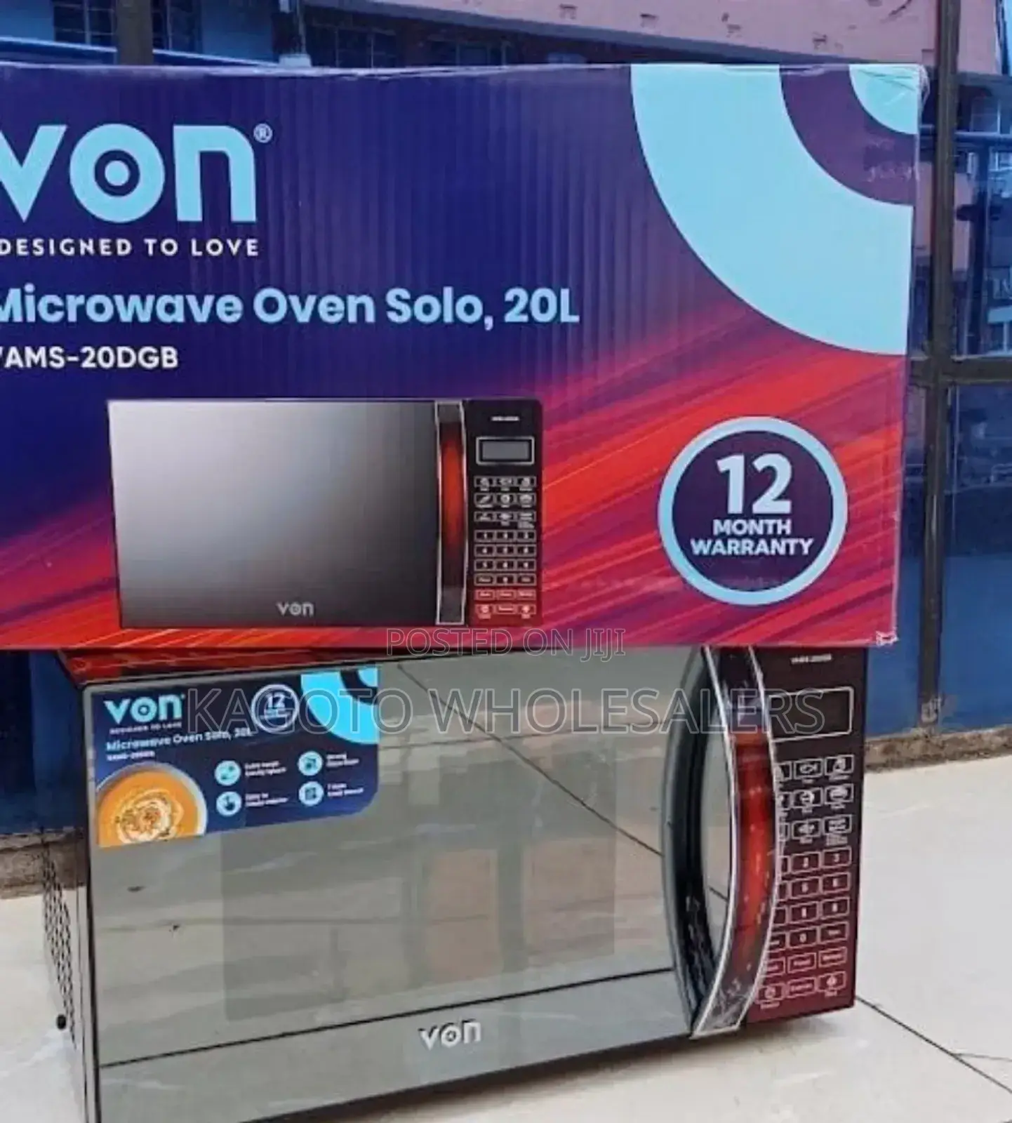 Von Microwave Oven 20l Digital Black Vn2