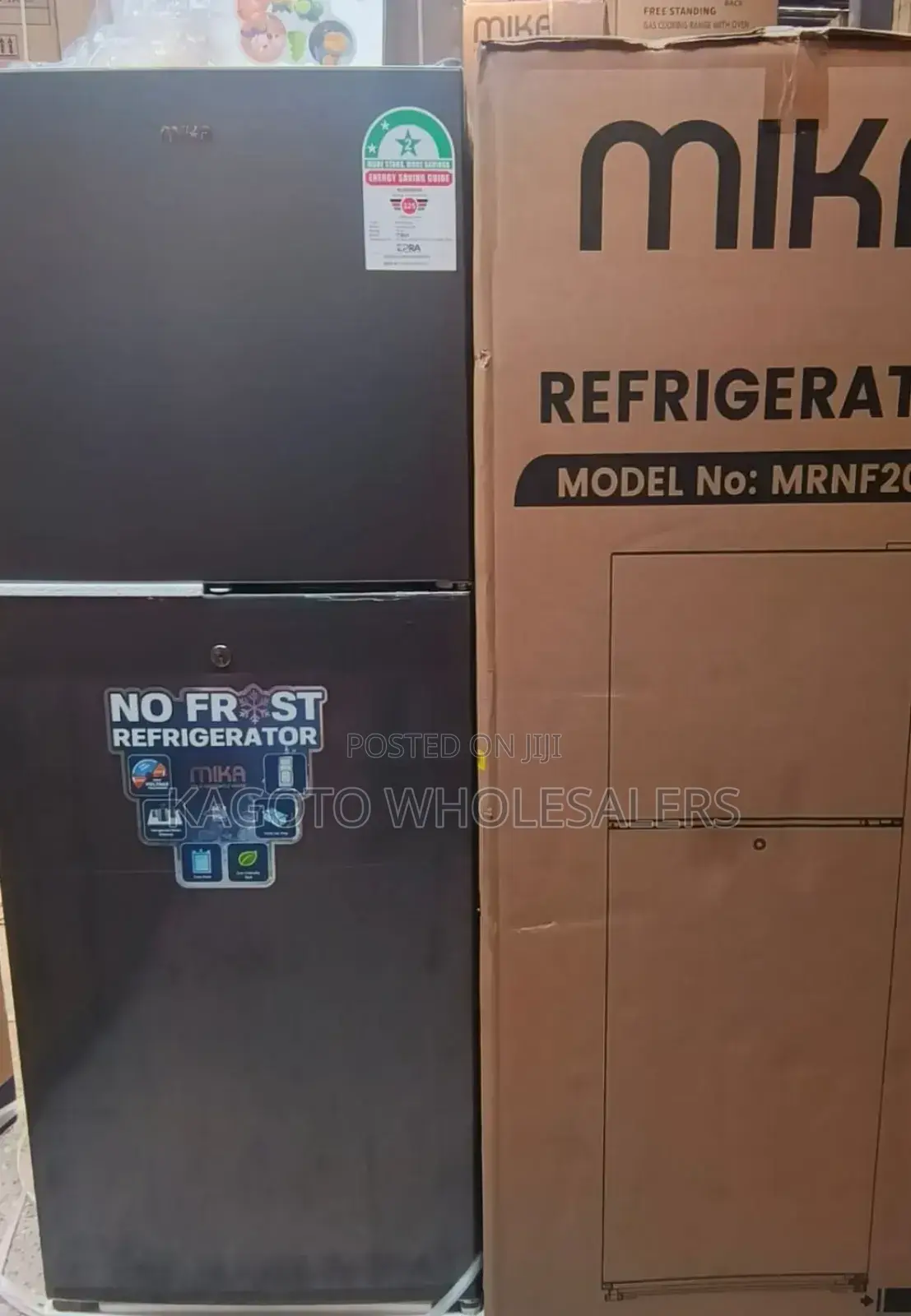 Mika 202litres No Frost Two Door Refrigerator M/Ka202l/Dd