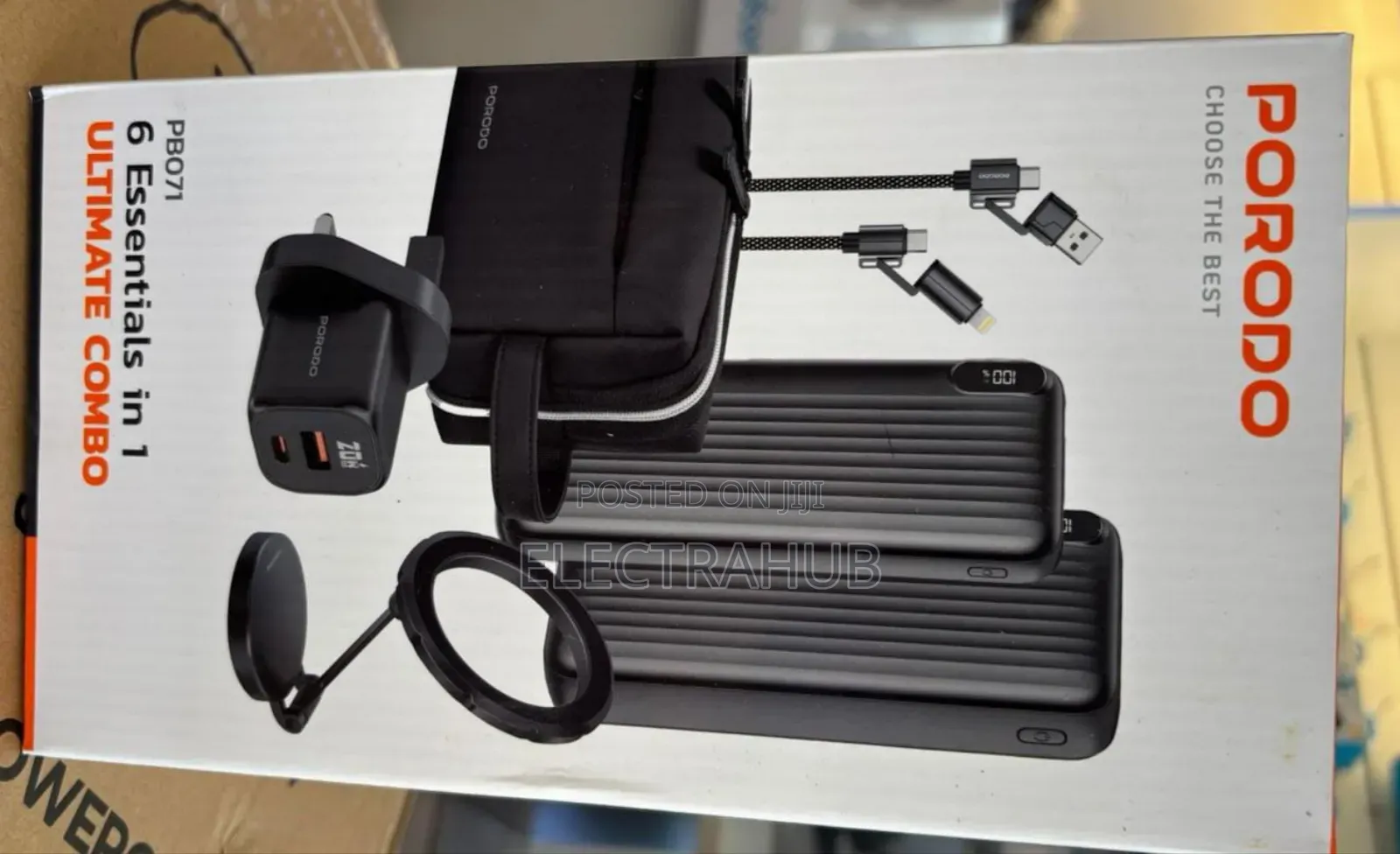 Porodo 6in1 Travel Combo Kit: 2 Power Banks Brand New Sealed