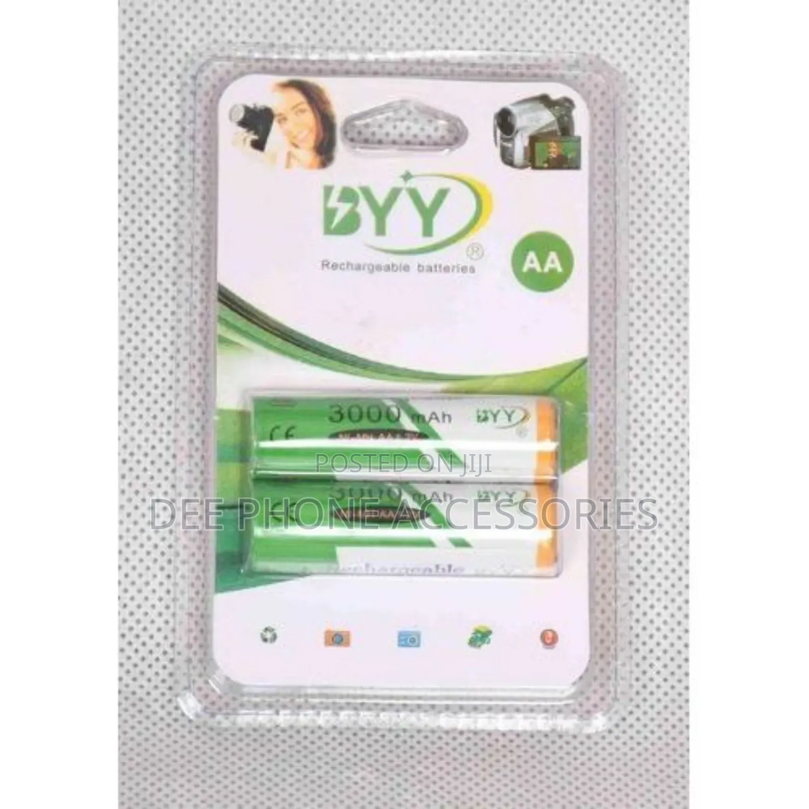 Byy Aa Pair Rechargeable Batteries