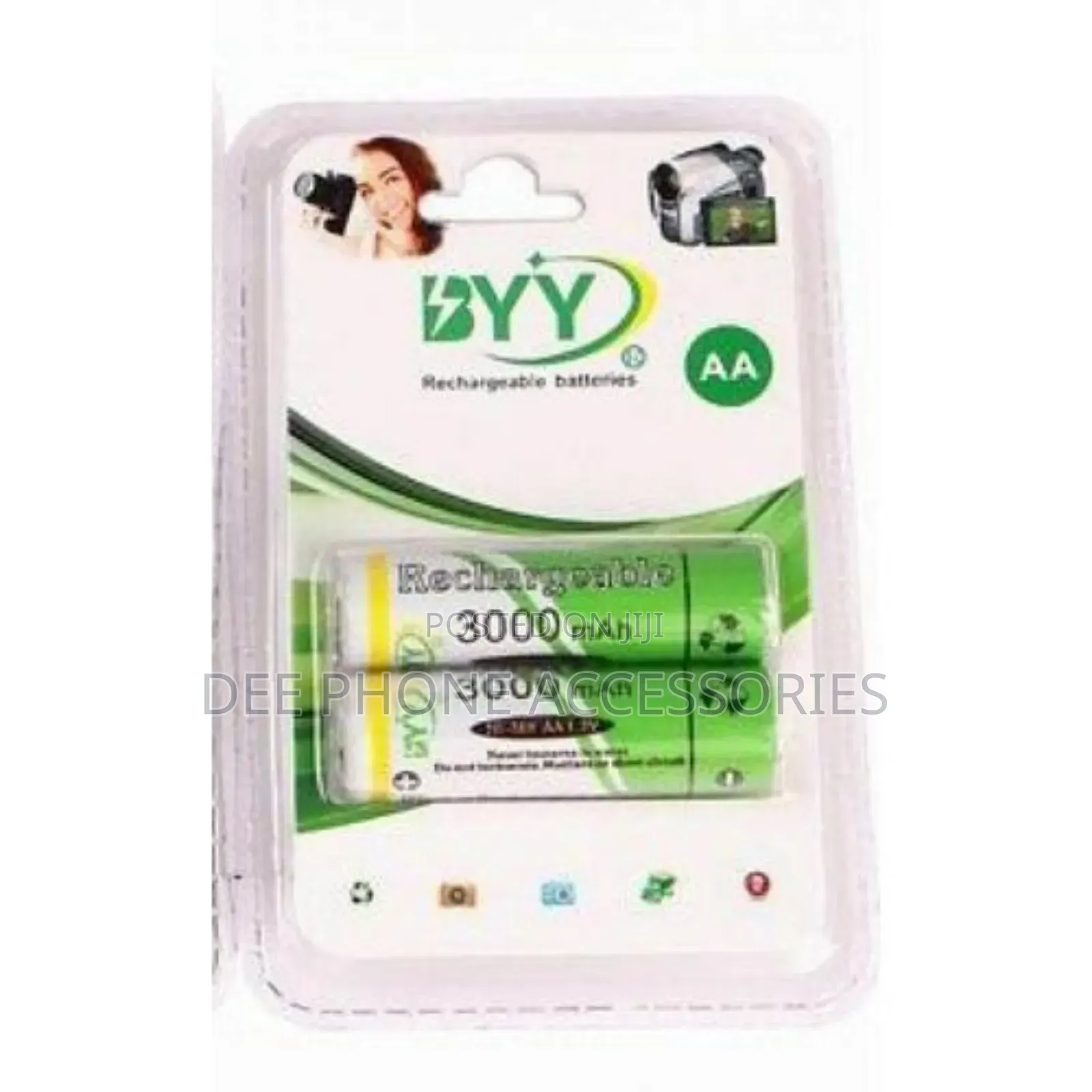 Byy Aa Pair Rechargeable Batteries