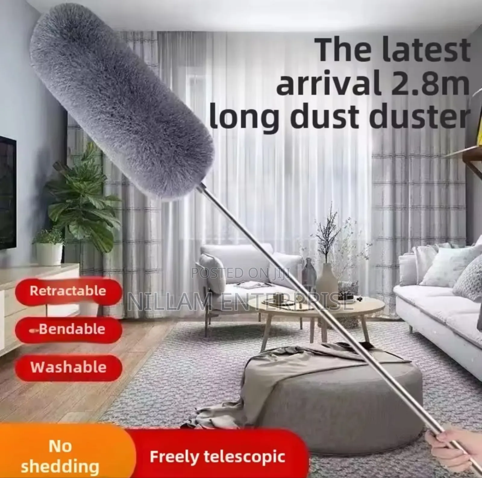 *Microfiber Duster Extra Long Telescopic Pole