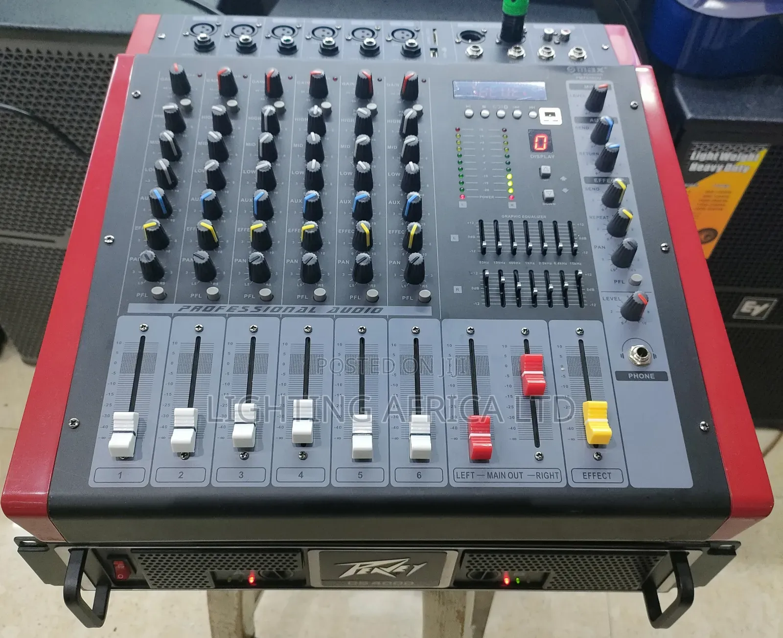 6 Channels Powered Mixer 4000 Watts Peavey Power Amplifier