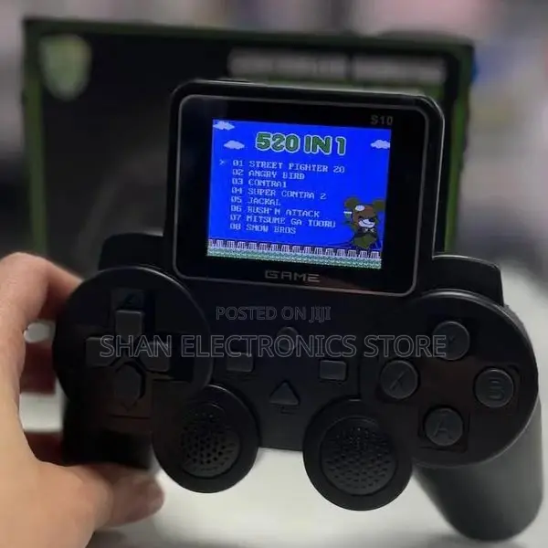 S10 Game Controller: 2.4" Screen, 520 Built-in Games Black