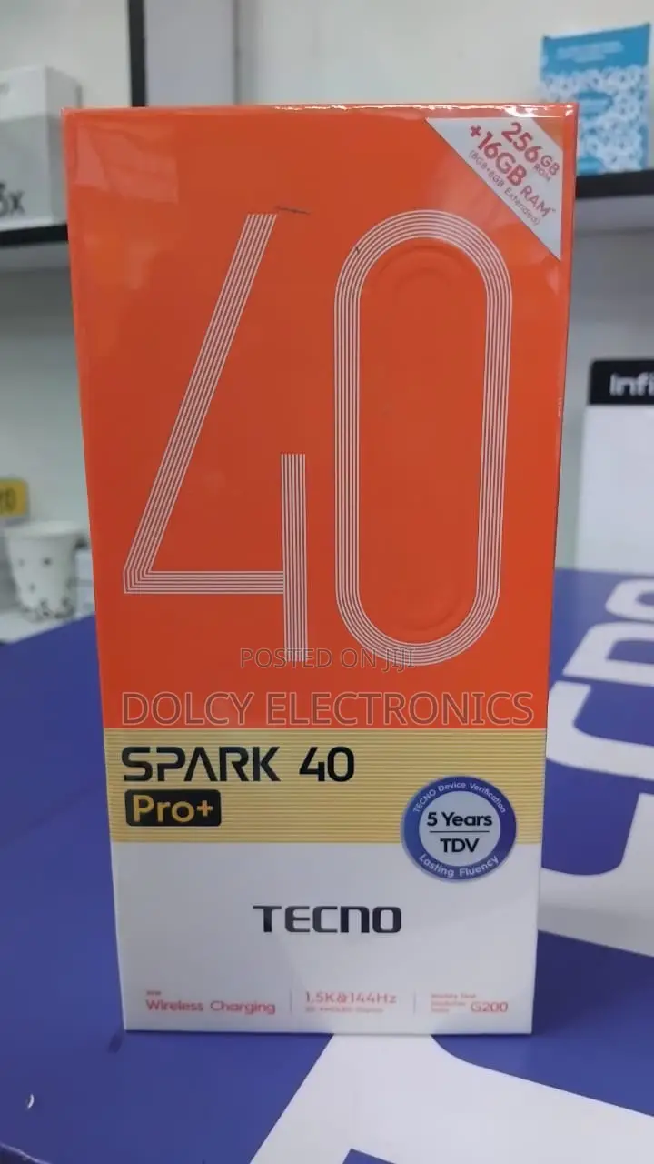 New Tecno Spark 40 Pro+ 256 GB Black