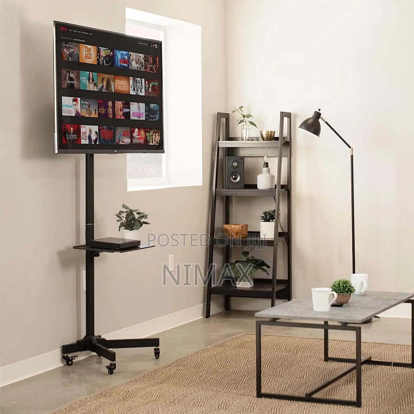 Mobile Tv Stand Rolling Tv for 32-85 Inch,Height Adjustable