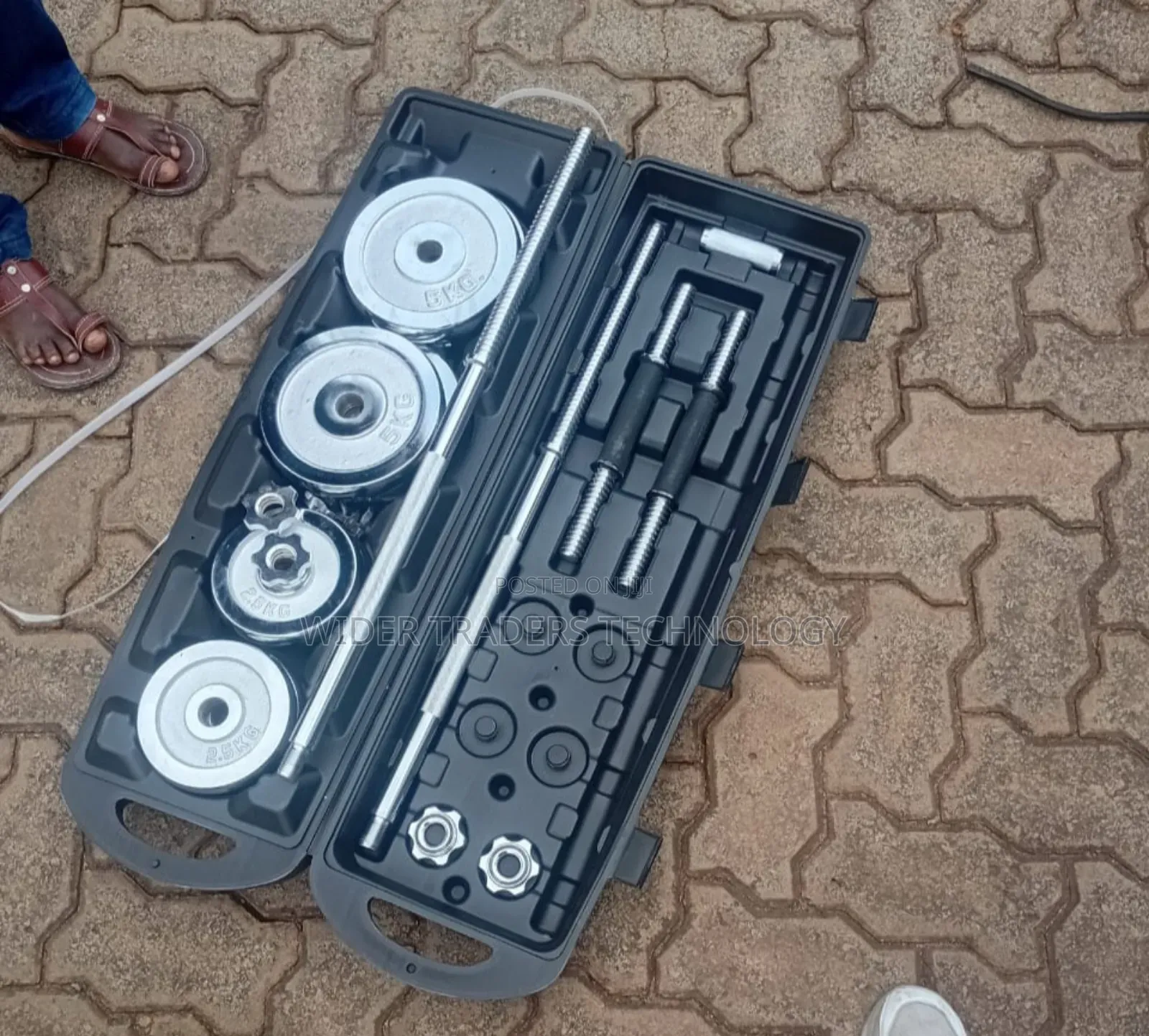 50kgs Weights Set Dumbbells/Barbell With a Portable Case