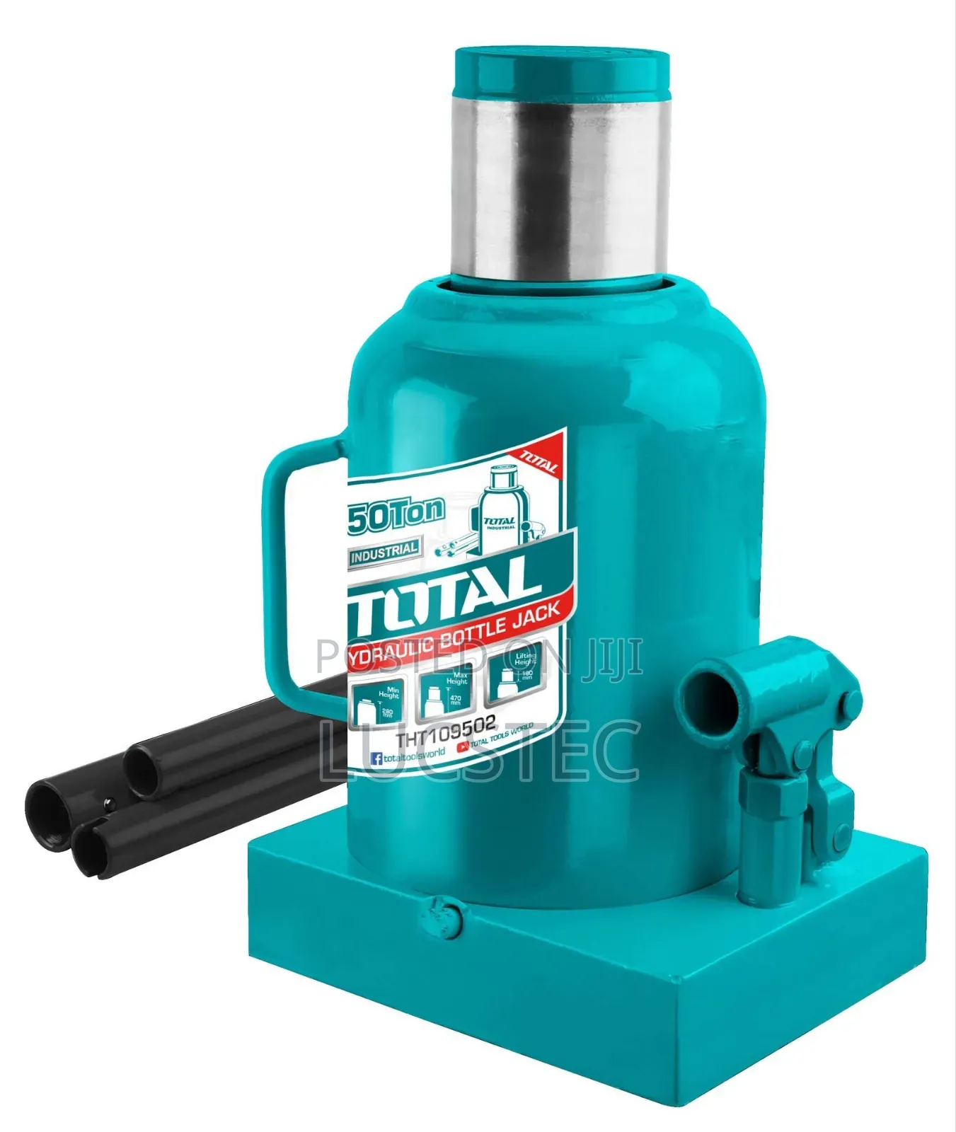 Total Hydraulic Bottle Jack 50t, Model Tht109502.