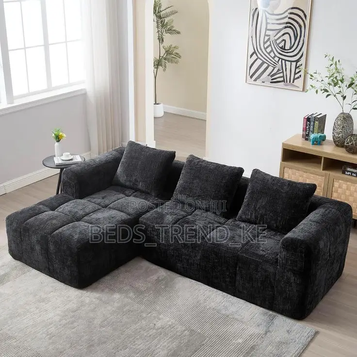 Black 6 Seater Bubble L Seat