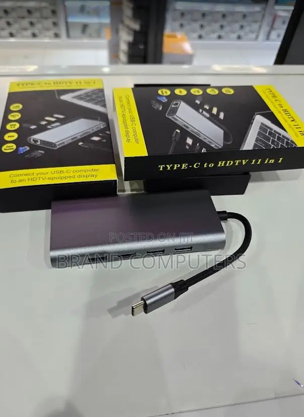 11 in 1 Type C to Hdmi +Usb3.0,Vga,Rj45tf,Sd Ports