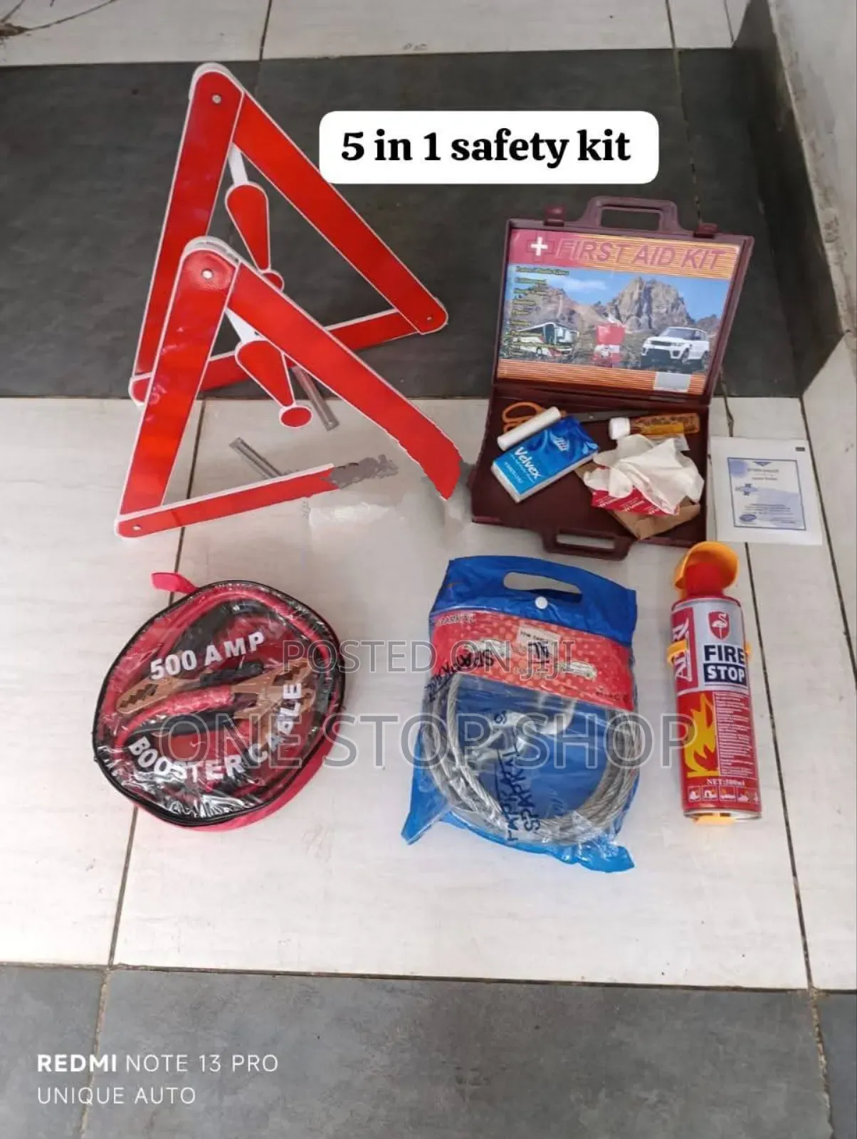 5in1 Car Road Users Safety Life Savers Kits Fully Loaded