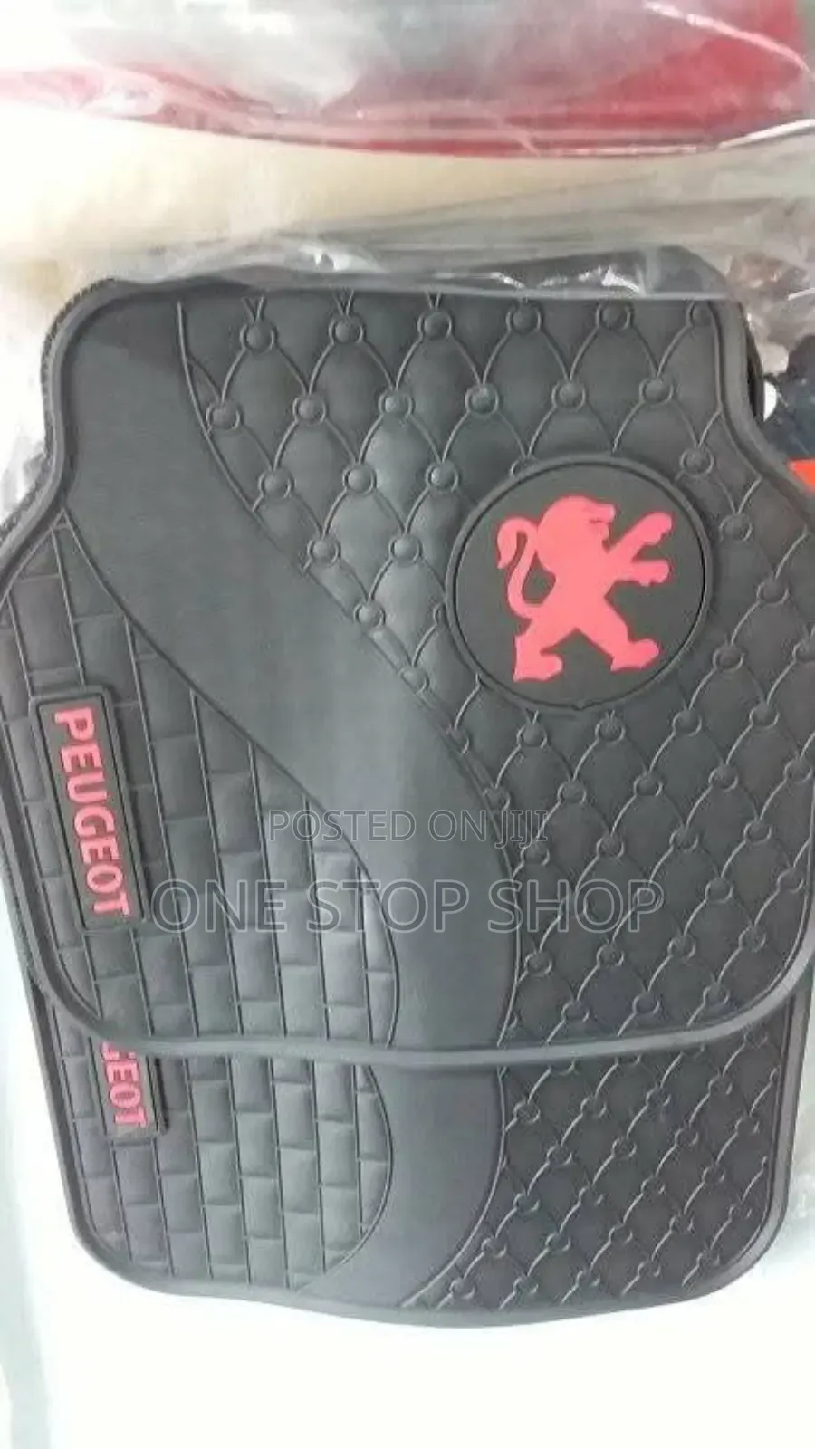 Peugout 5pcs Carpet Logo Waterproof Mats