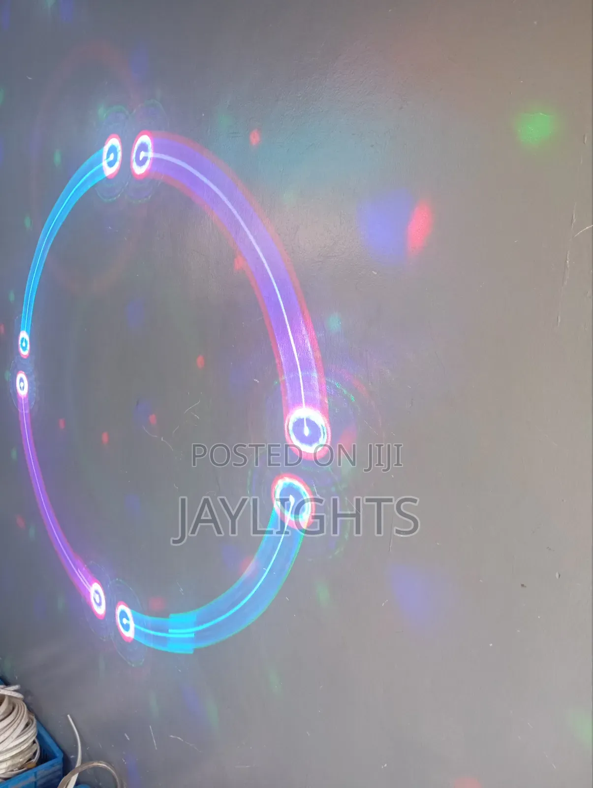 Dynamic Stage Lighting Setup in Action