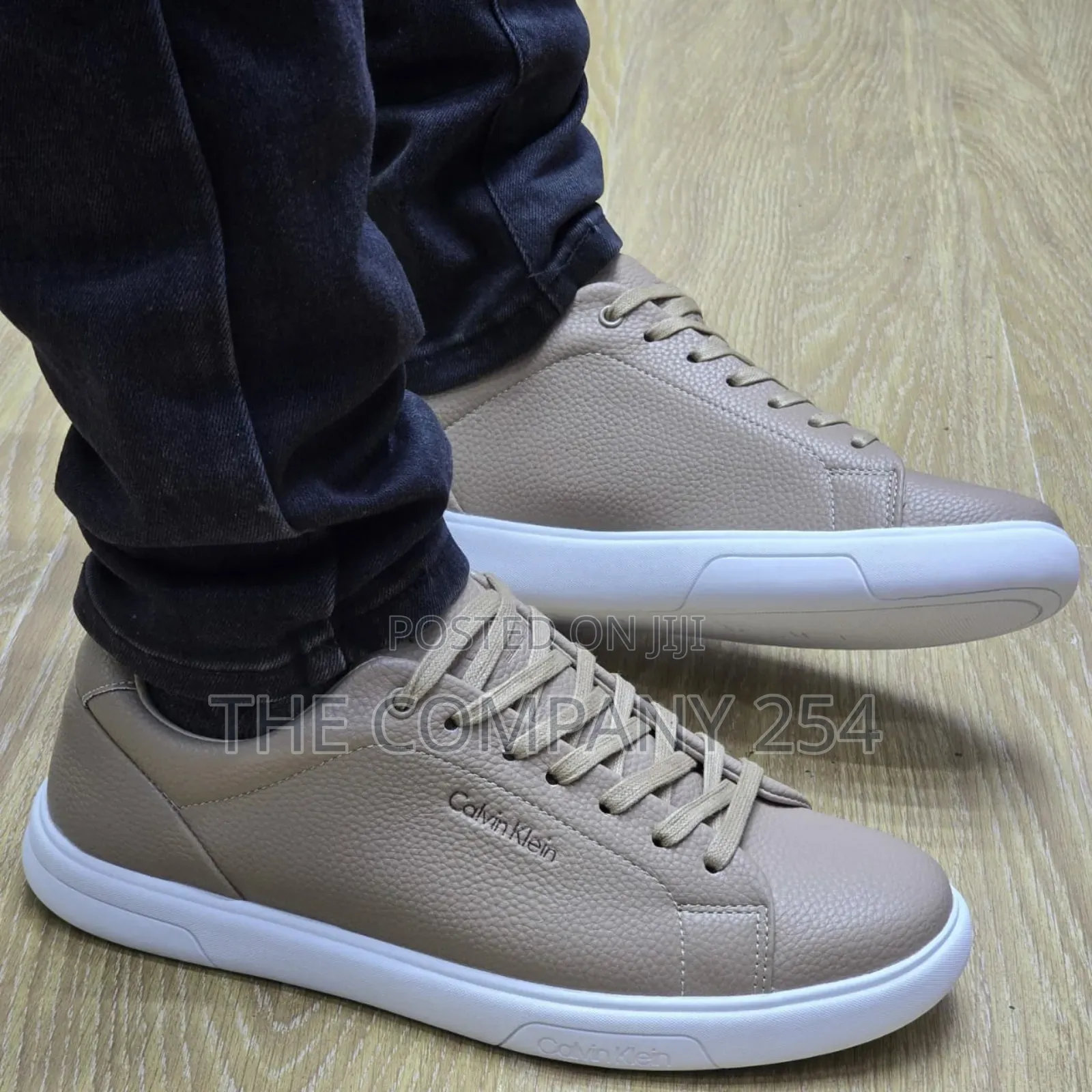Men Leather Casual Original Calvin Klein Rubber Sole Shoes