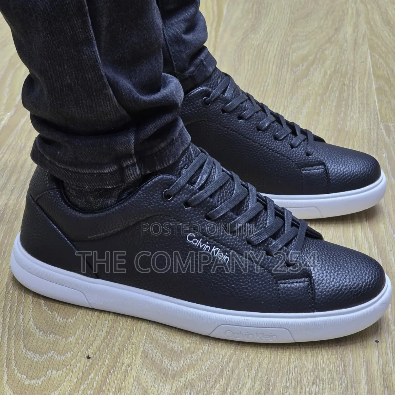 Men Leather Casual Original Calvin Klein Rubber Sole Shoes