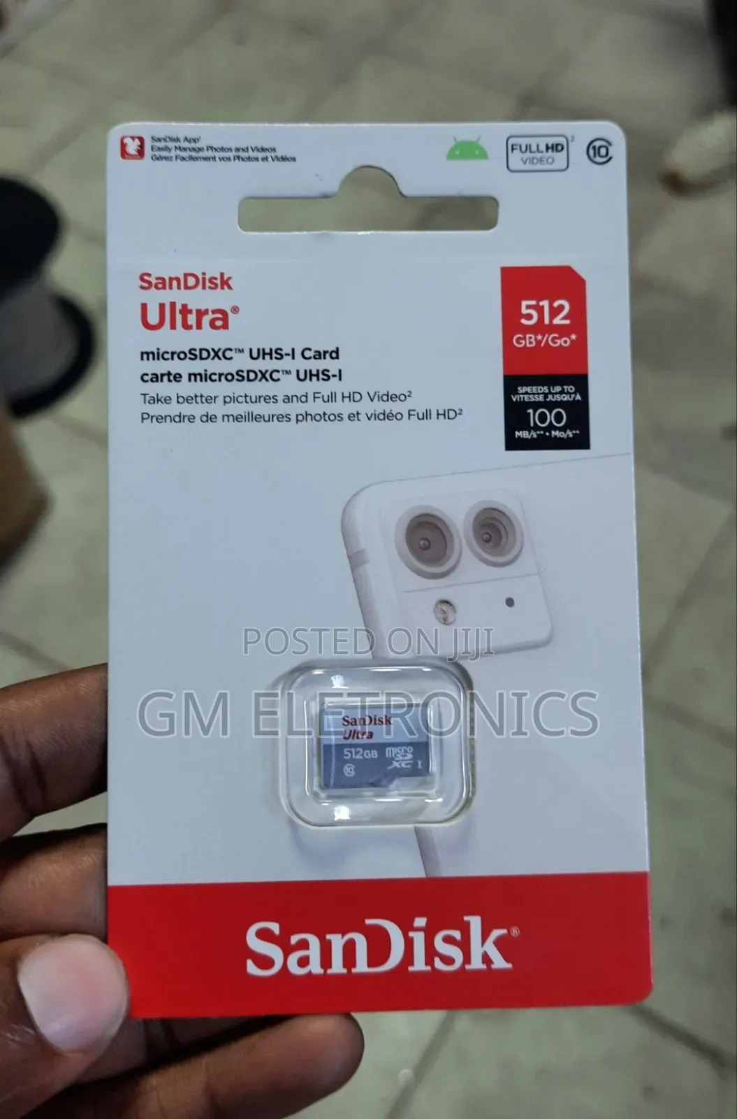 New 512gb Microsd Ultra Card A1,C10 - 100mb/S Read Speed.