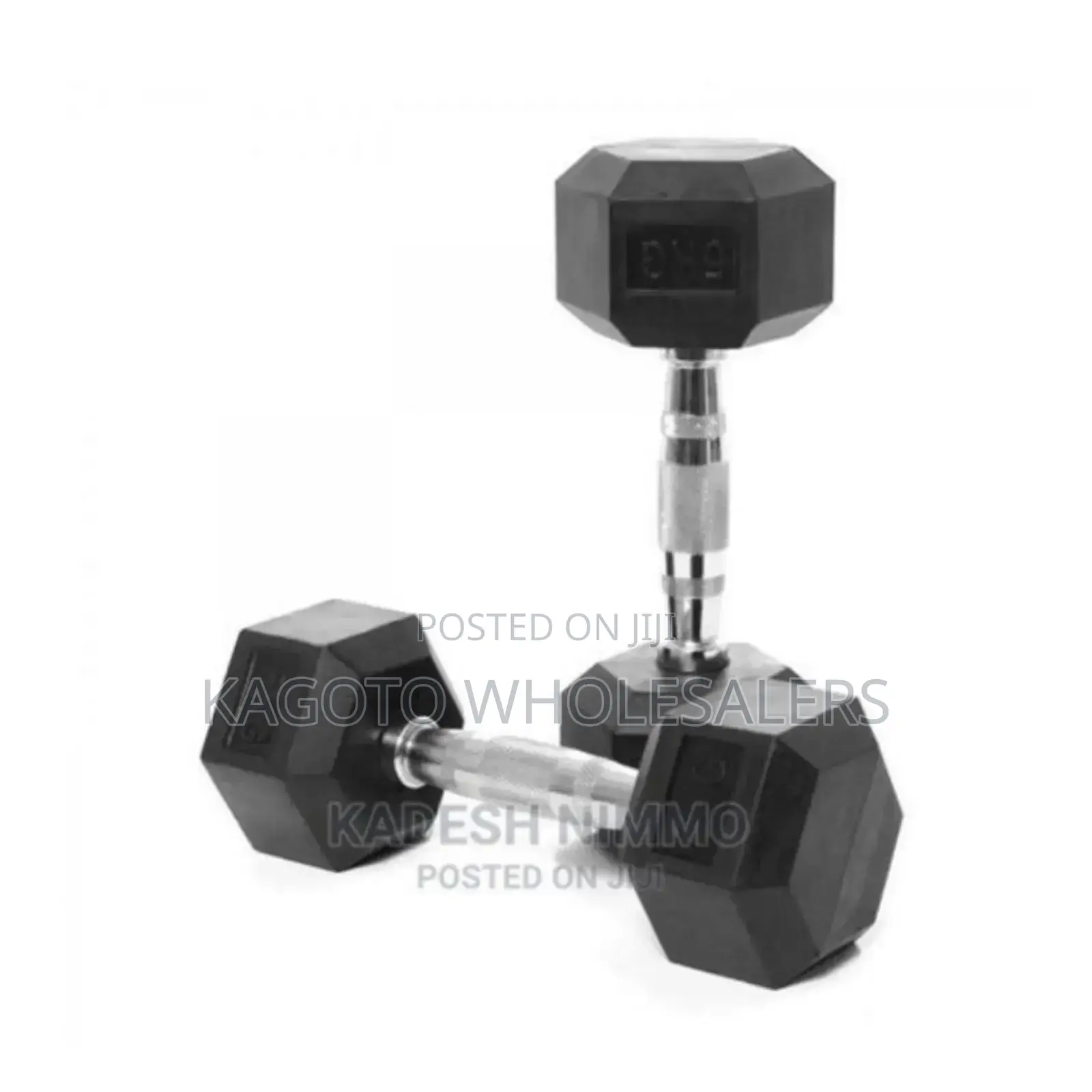 Pair 20kgs Hexagonal Dumbells