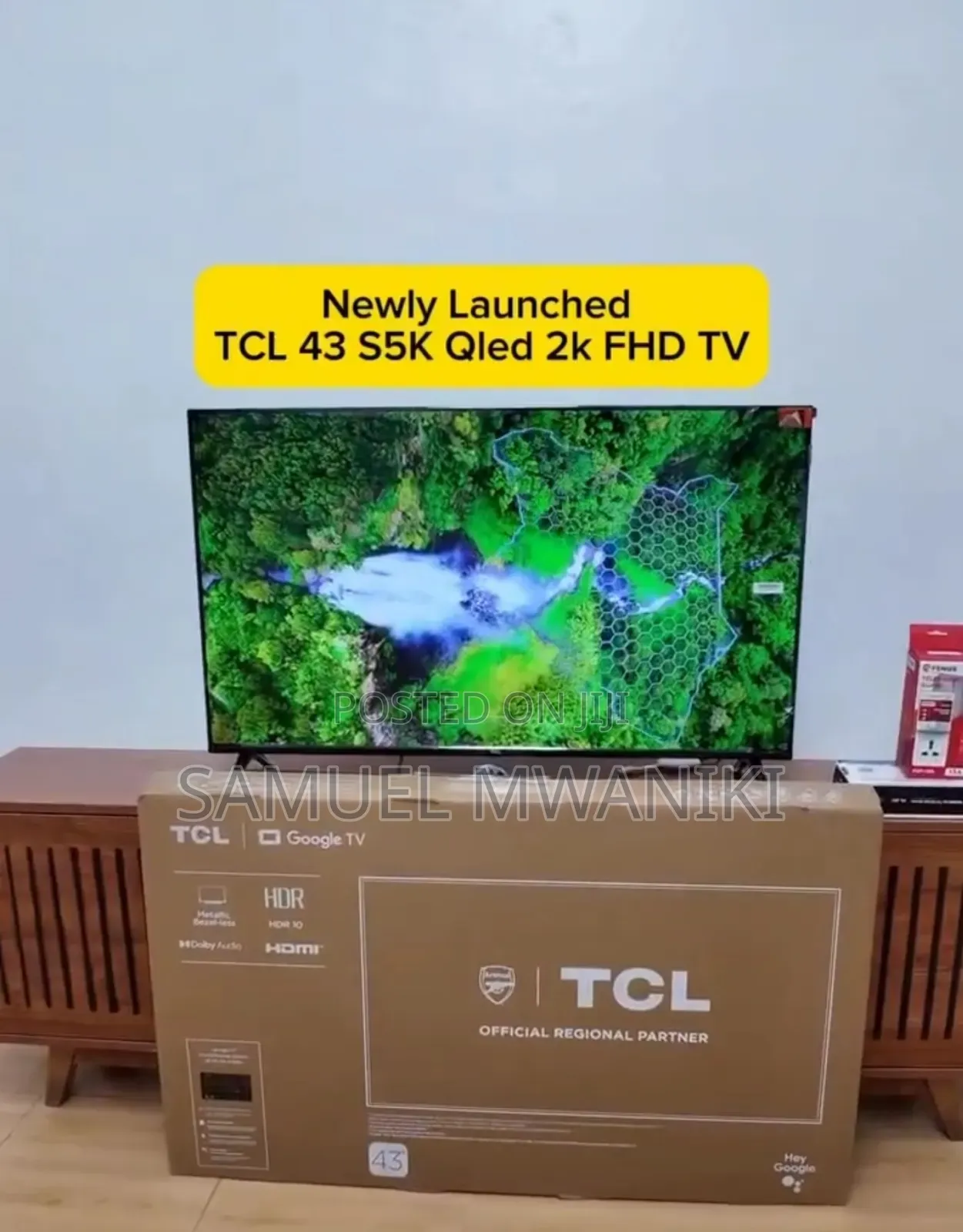 TCL 43" Qled Display Google TV Hdr10+ HLG Aipq Chipset