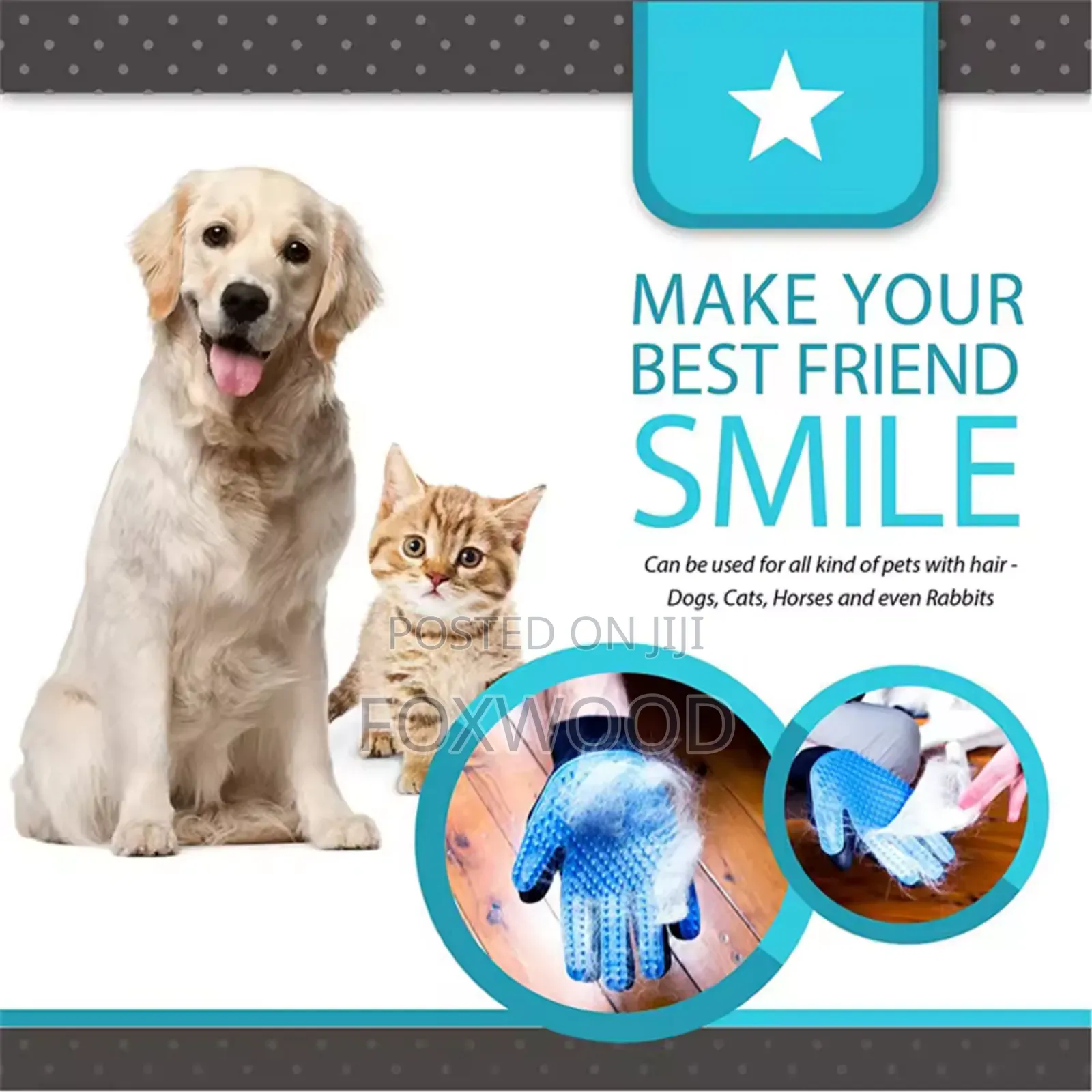 Pet Grooming Glove 1pc