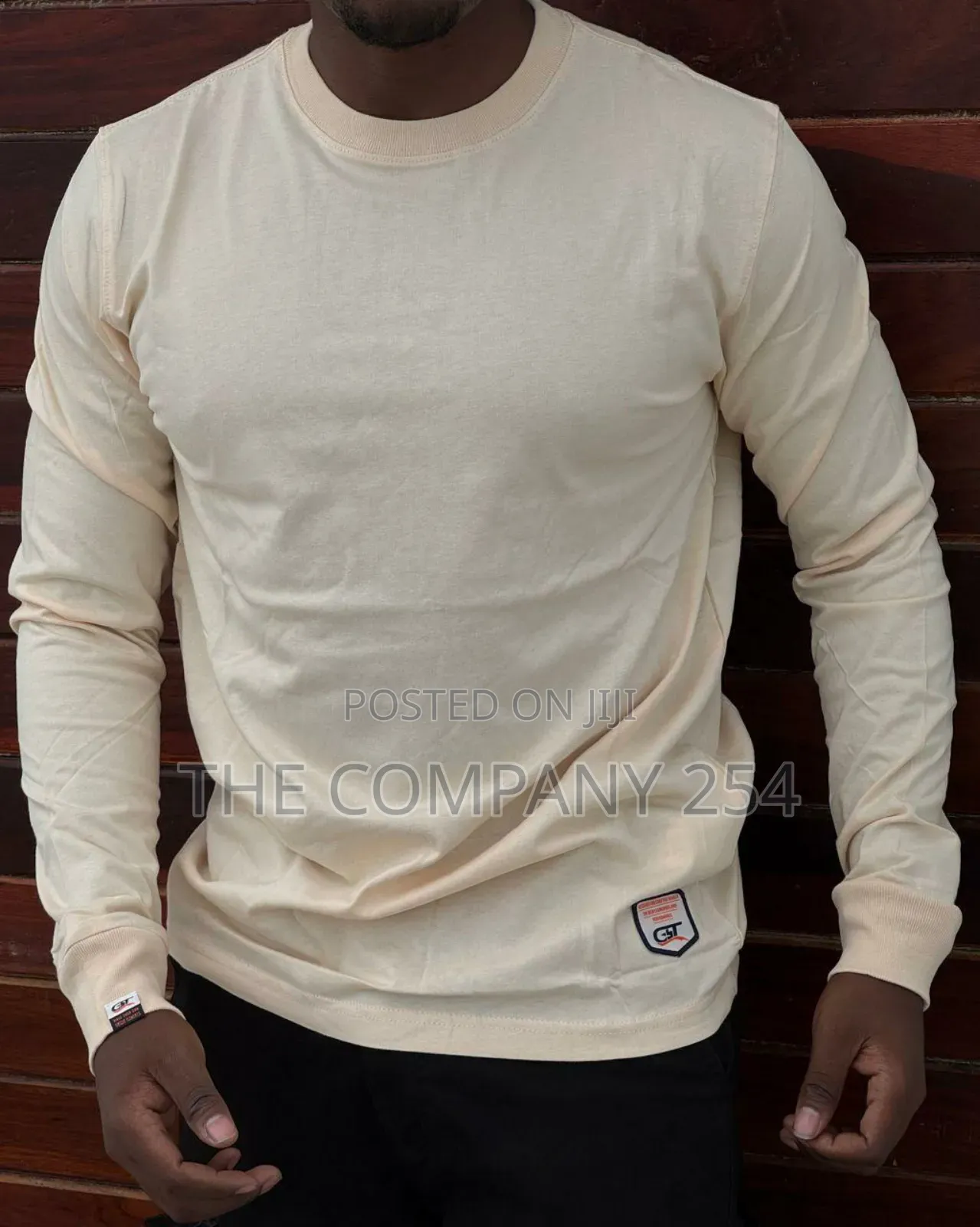 Quality Cotton Long-Sleeved Round Neck Plain T-Shirt