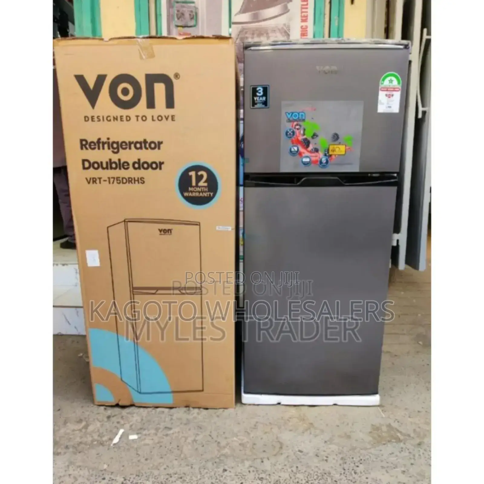 Colour Silver. Von 175litres Refrigerator