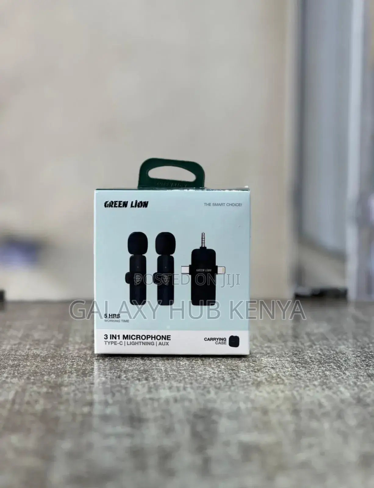 Green Lion 3 in 1 Wireless Microphone – Black