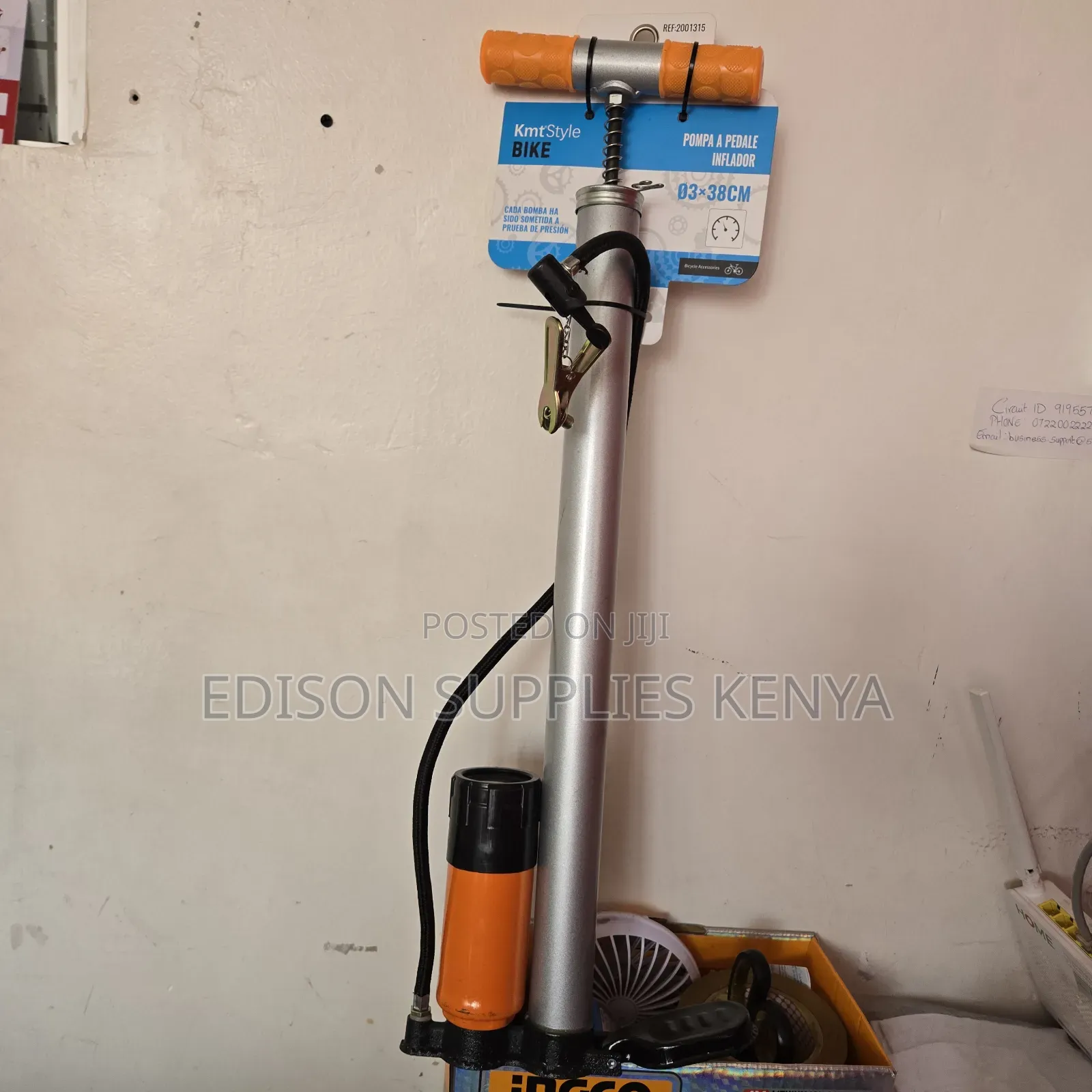 Bike Pump With Gauge 100psi Bicycle Hand Ball Tire Pump Heavy Duty