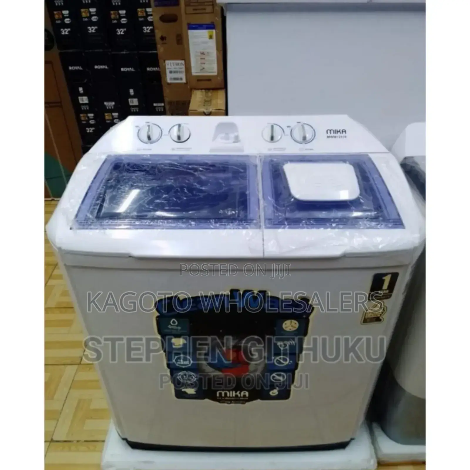 Double Tab - Mika 10kgs Washing Machine. Wash and Spin