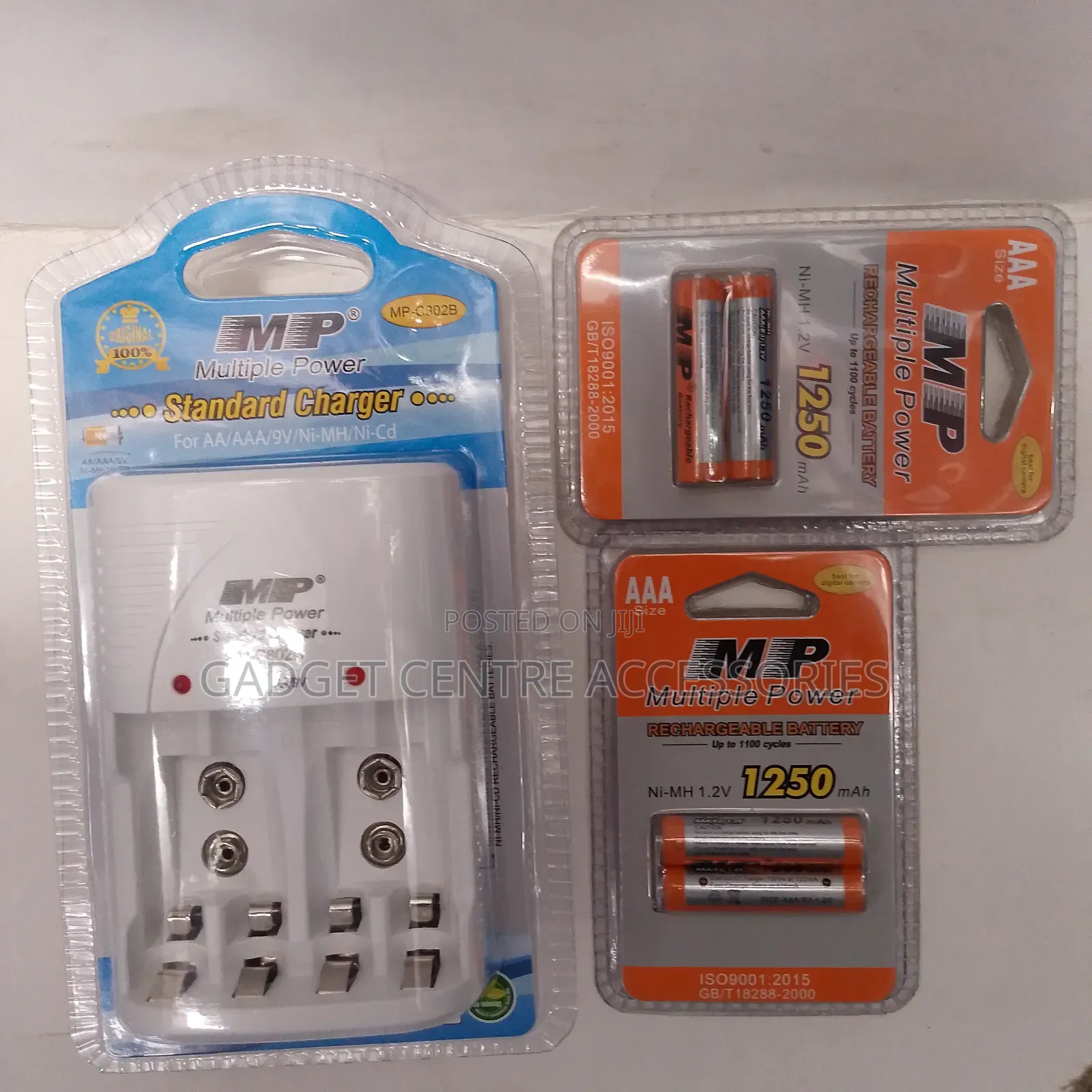 2 Pairs Aaa Mp Rechargeable Batteries,9v Charger