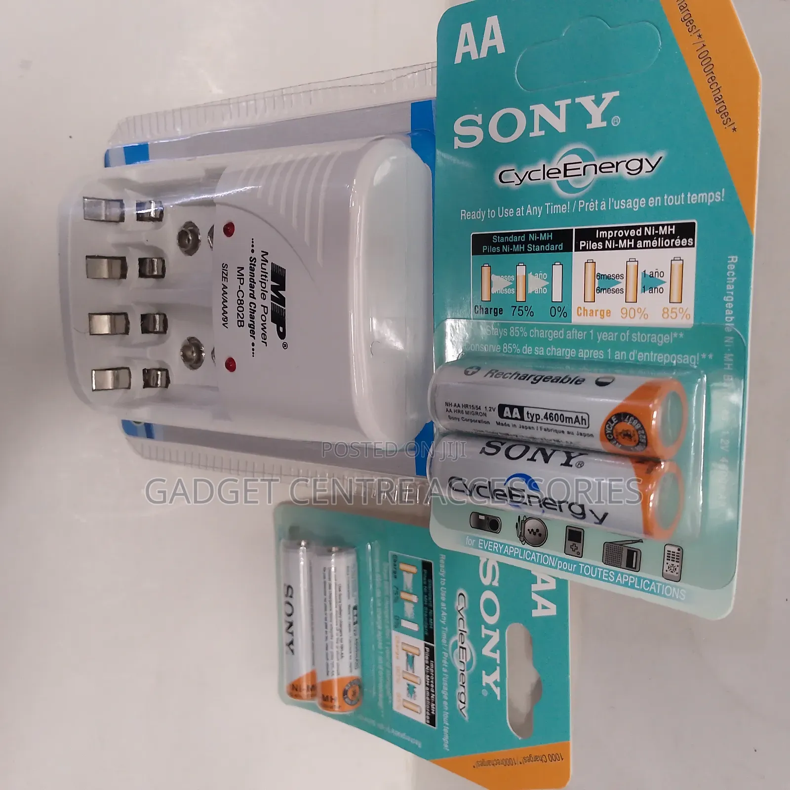Sony Aa Batteries 2 Pairs, 9v Charger