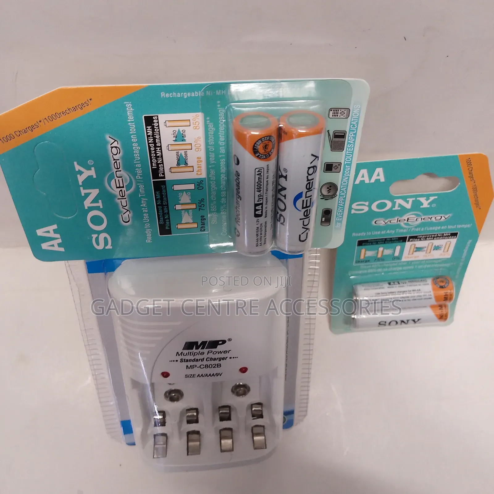 Sony Aa Batteries 2 Pairs, 9v Charger
