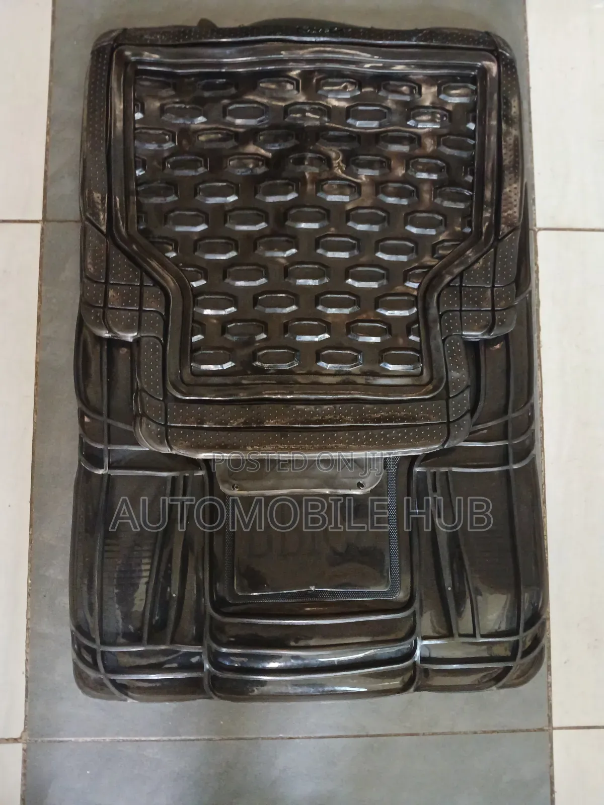 Clear Charcoal Floor Mats - 5 PCS Clear Black Floor Mats