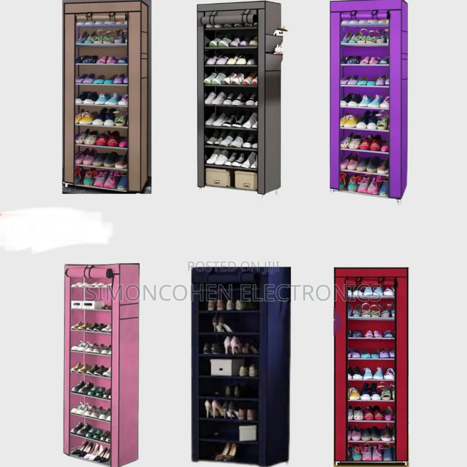 Single Column 9 Layer Shoe Rack