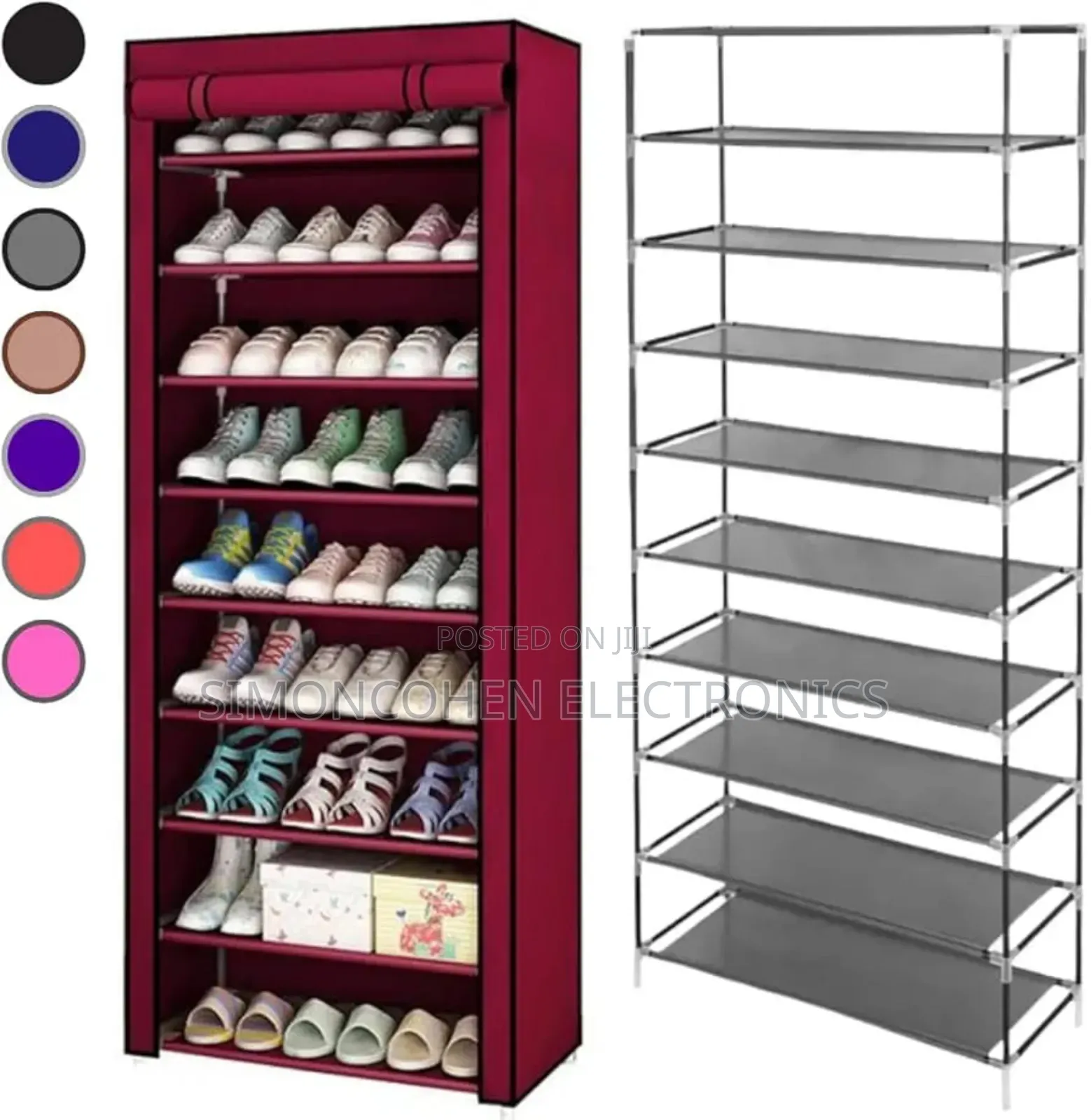 Single Column 9 Layer Shoe Rack