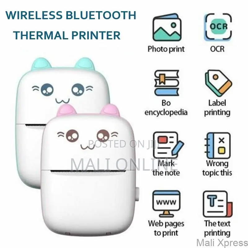 Mini Pocket Bluetooth Wireless Inkless Thermal Printer