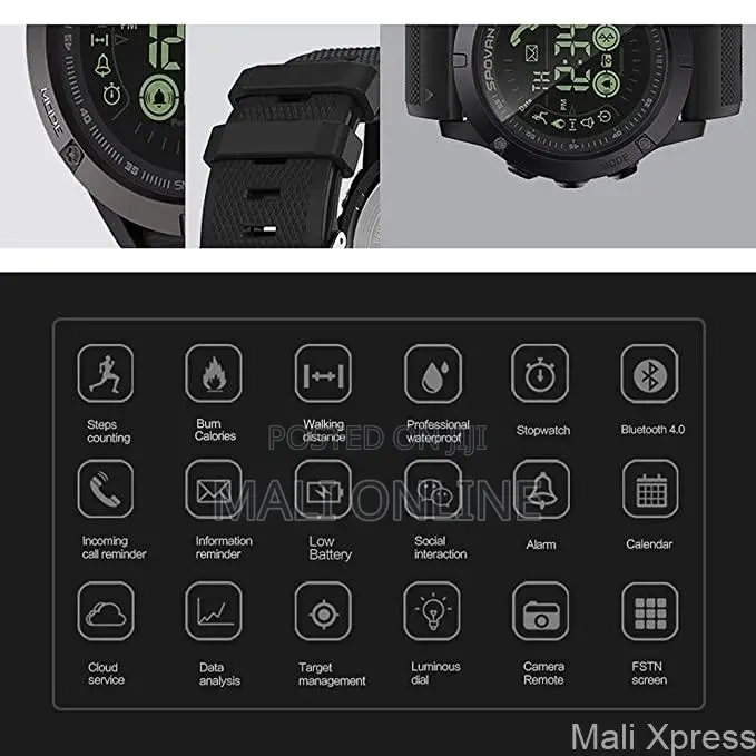 Spovan Pr1 Tactical Sports Bluetooth Watch 50m Waterproof