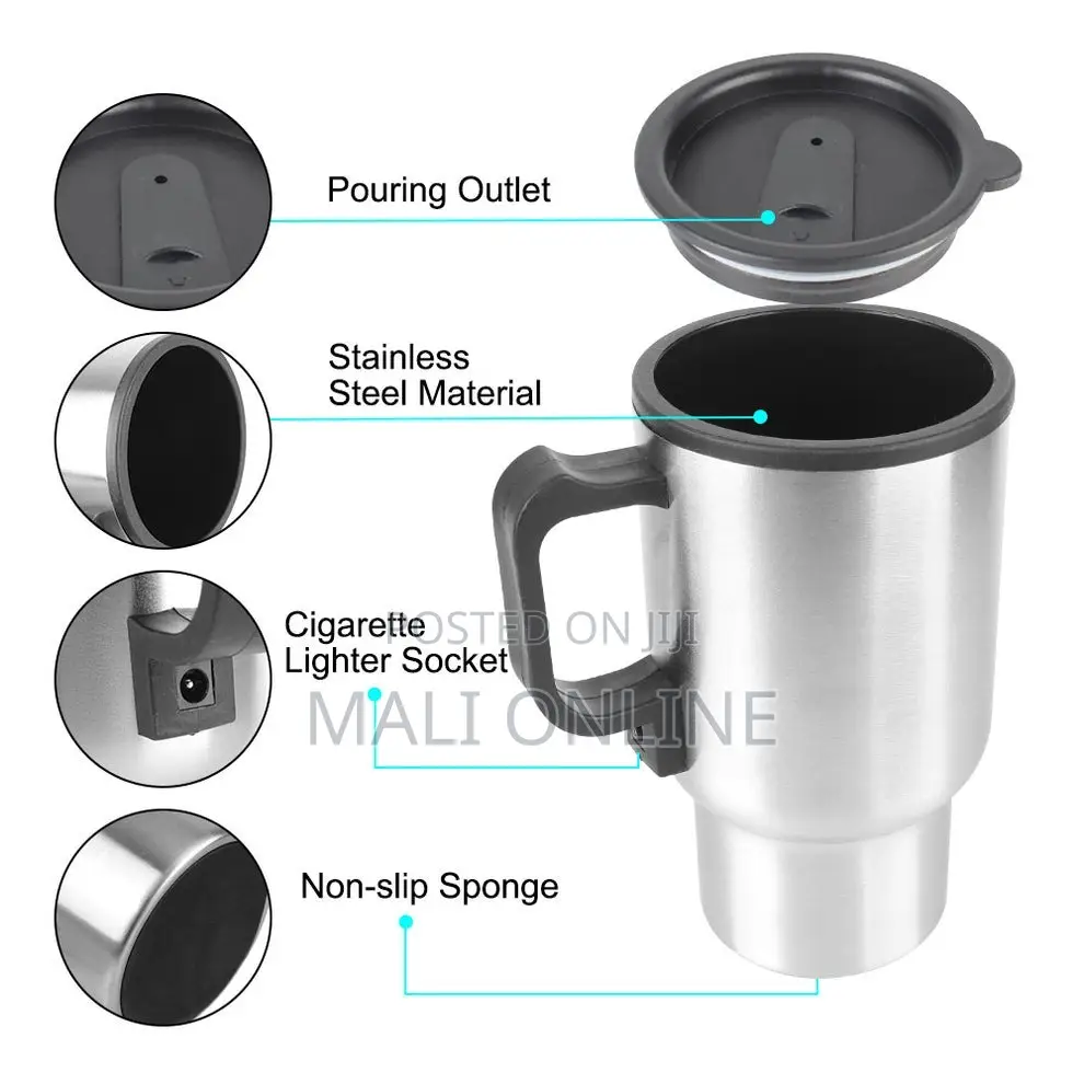 12v Electric Car Mug Stainless Steel 450ml