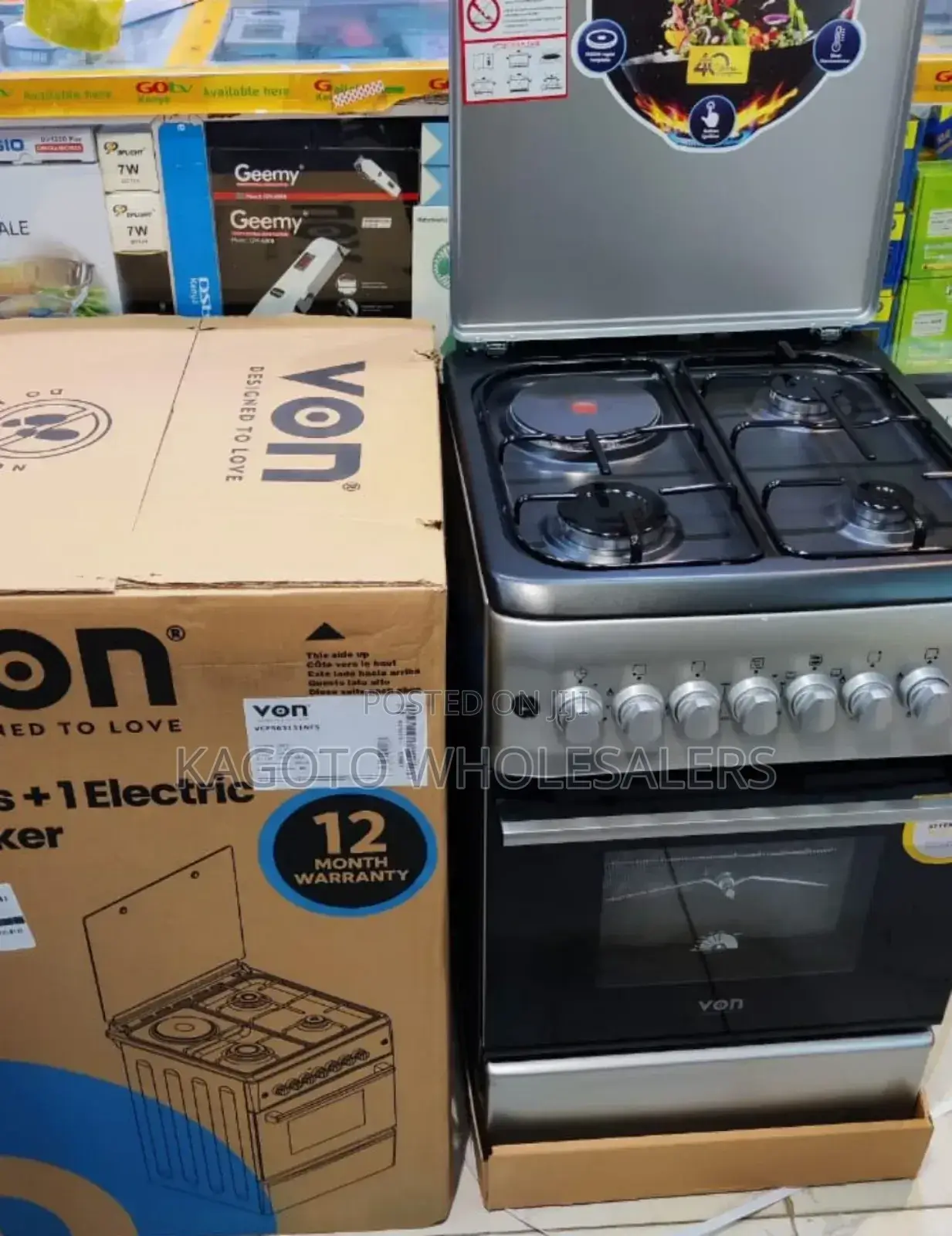 Von Standing Cooker 3g+1e 50cmx60cm Vcf5/63