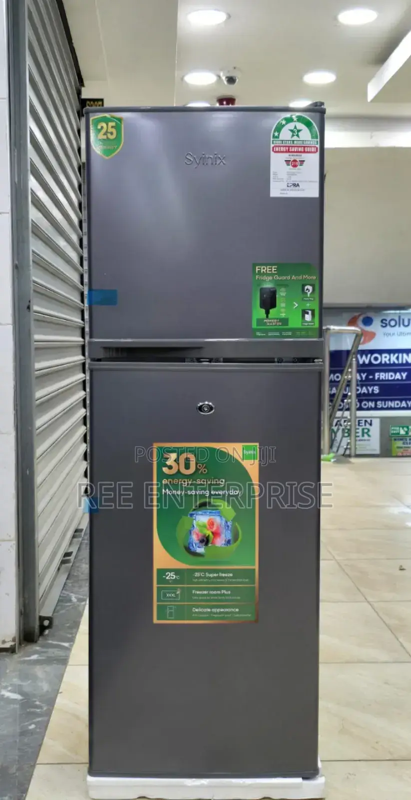 138litres Synix Double Door Refrigerator