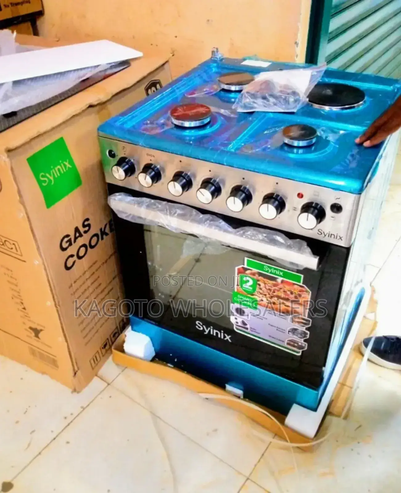 Syinix 60by 60 3g+1e With Electric Oven ,Auto Ignition S3+1e