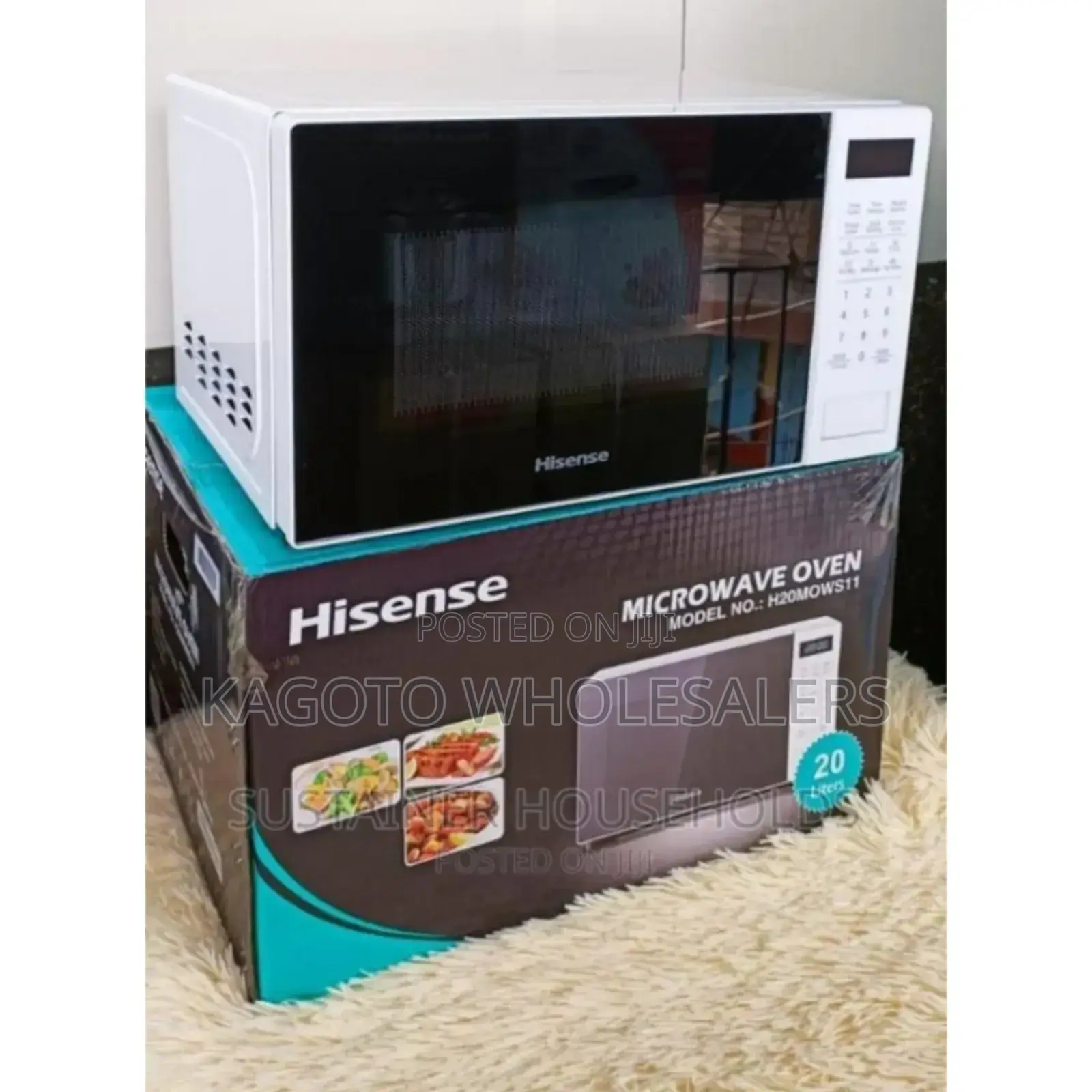 White 20litres Microwave. Hisense