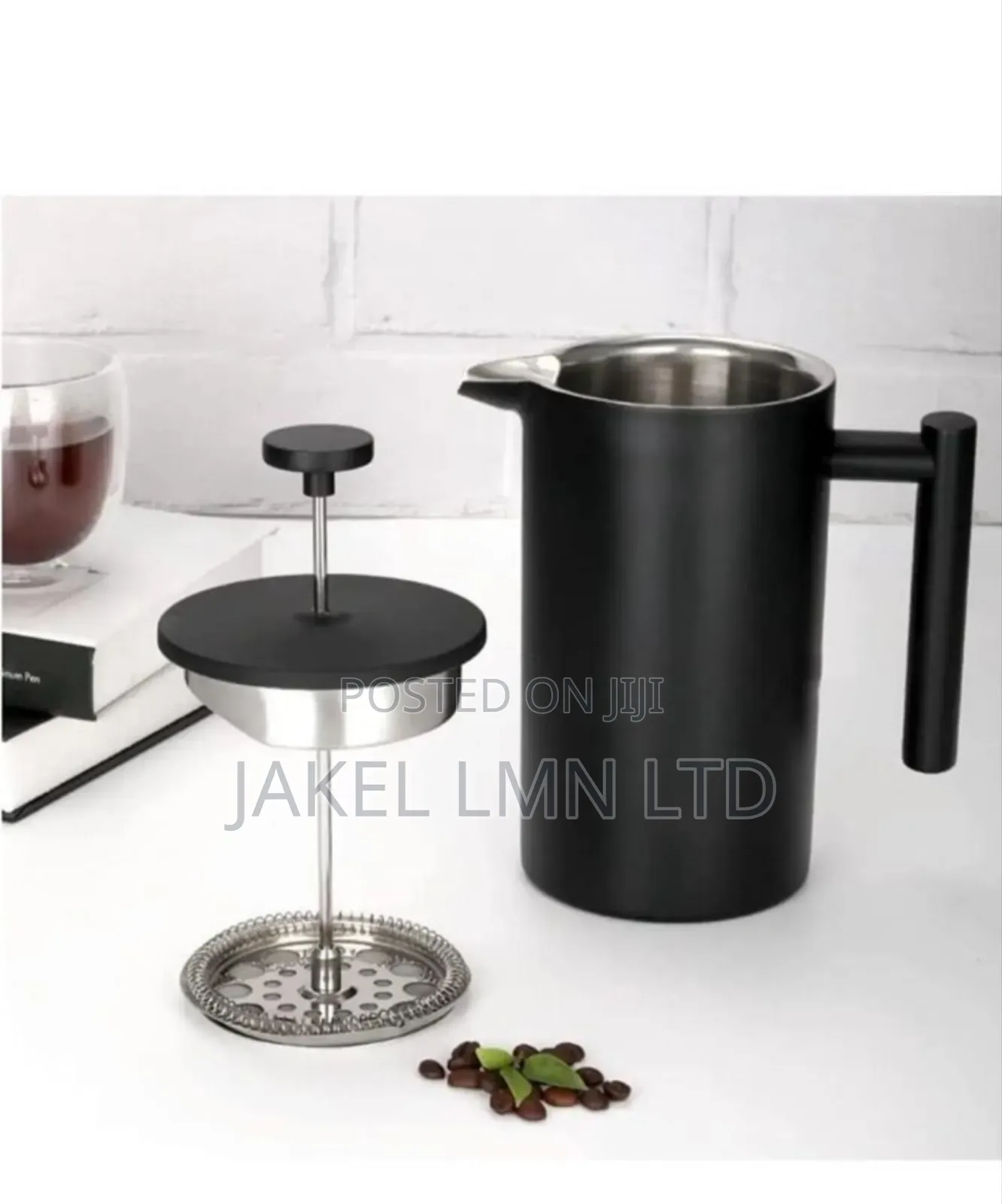 Double Wall Stainless Steel Mirror French Press Coffee 1ltr