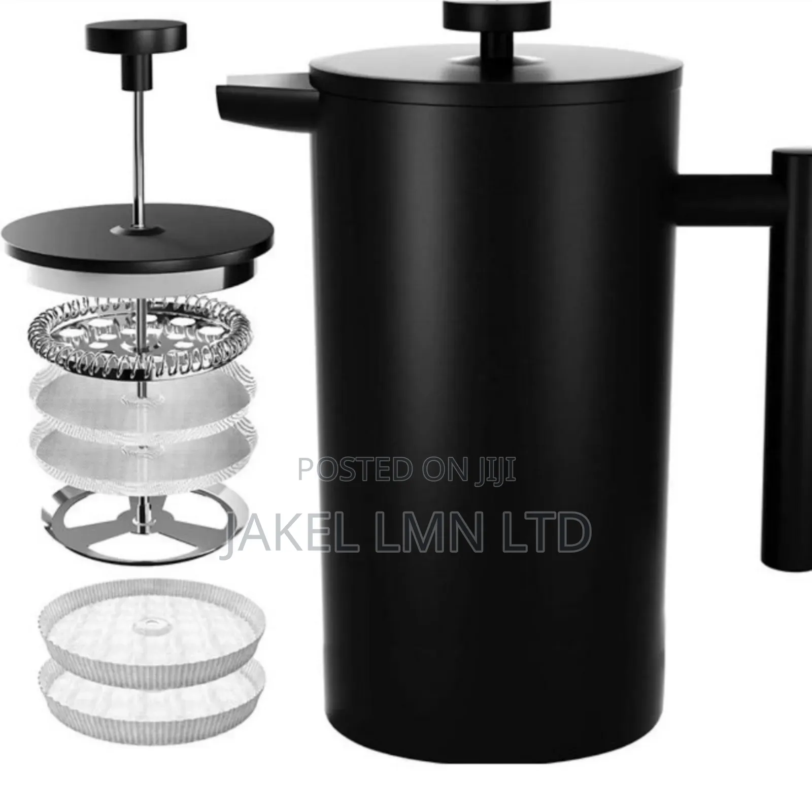 Double Wall Stainless Steel Mirror French Press Coffee 1ltr