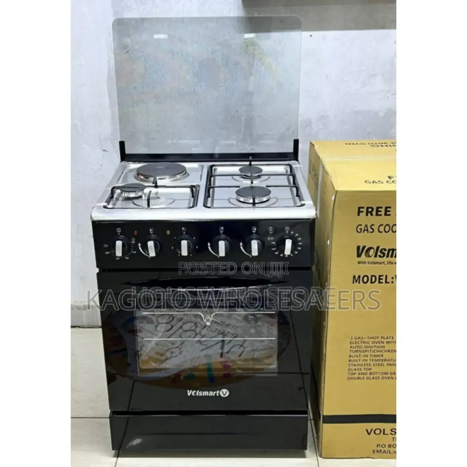 With Electric Oven, Size 60×60, Hot Plate. Standing Cooker